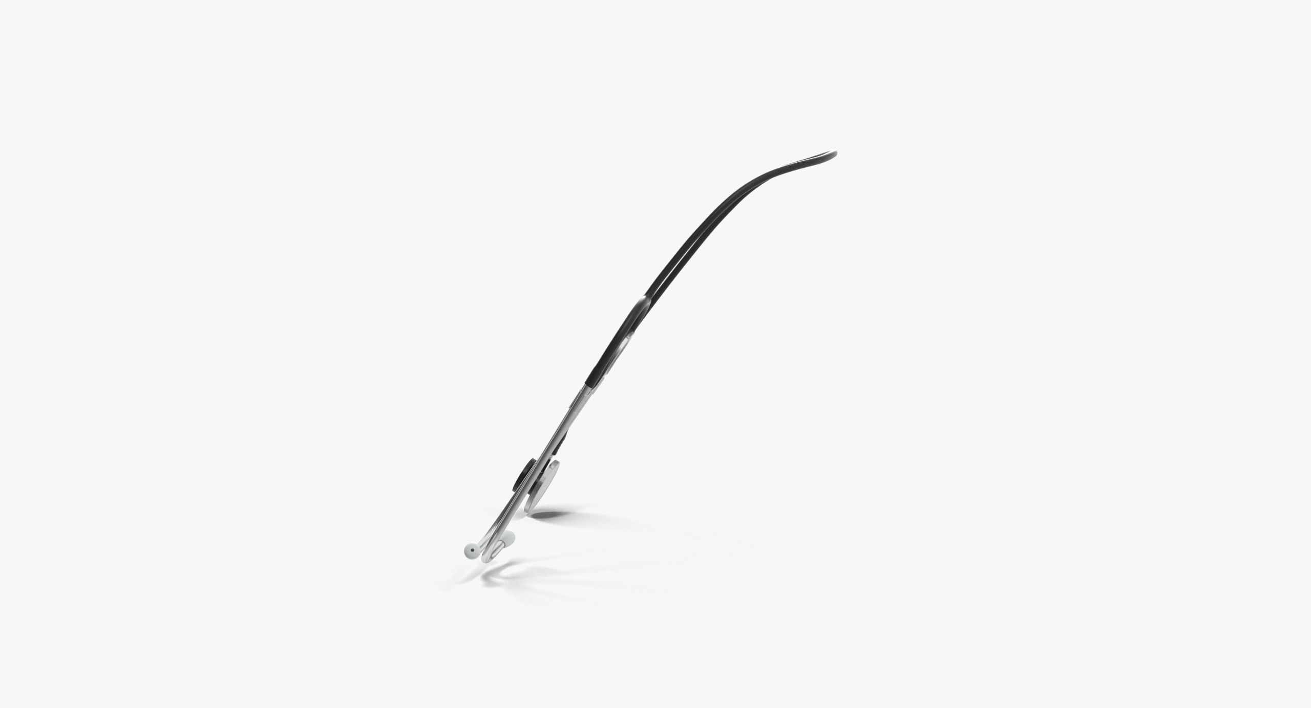 Stethoscope 2 Black Low-poly 3D model_12