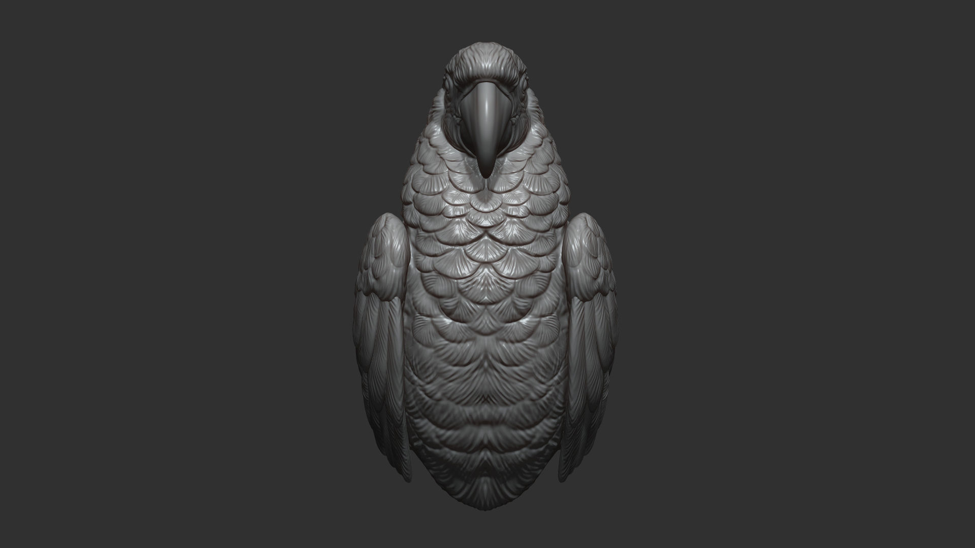 Parrot Ara bust 3D print model_23