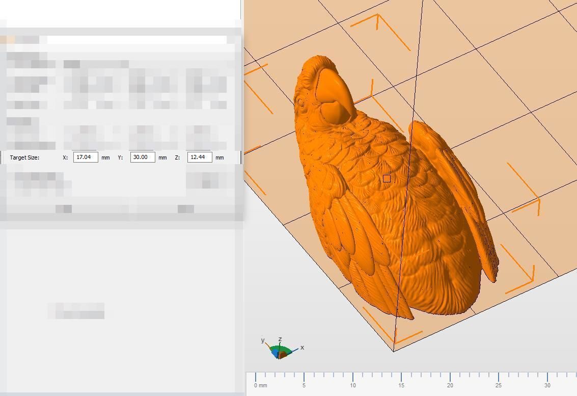 Parrot Ara bust 3D print model_31