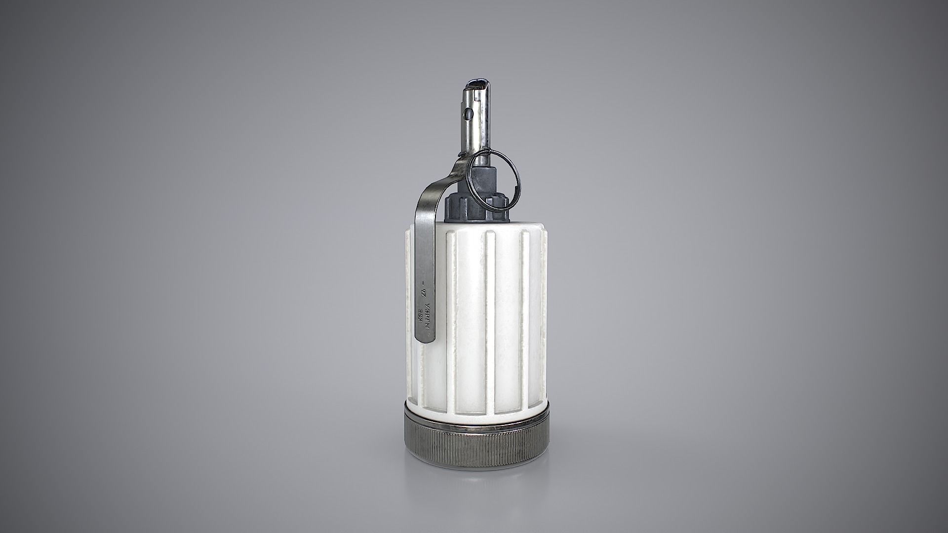 Soviet hand-held aerosol grenade K-51 with non-lethal tear gas Low-poly 3D model_10