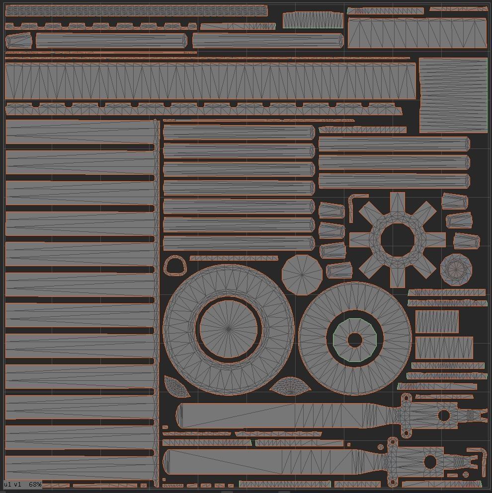 Soviet hand-held aerosol grenade K-51 with non-lethal tear gas Low-poly 3D model_15