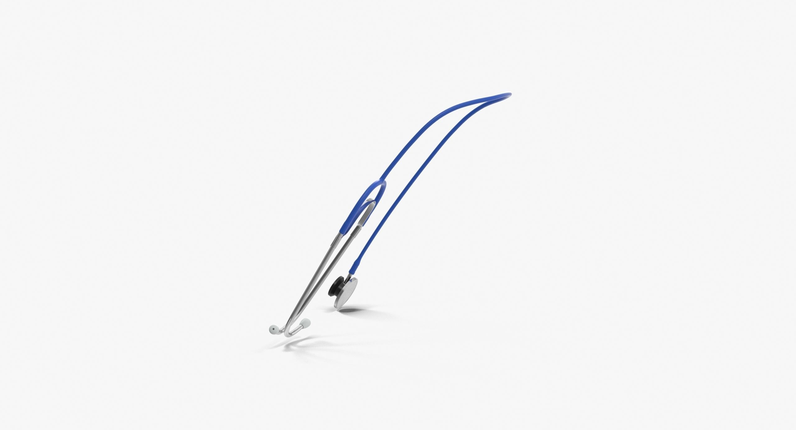 Stethoscope 2 Blue Low-poly 3D model_12