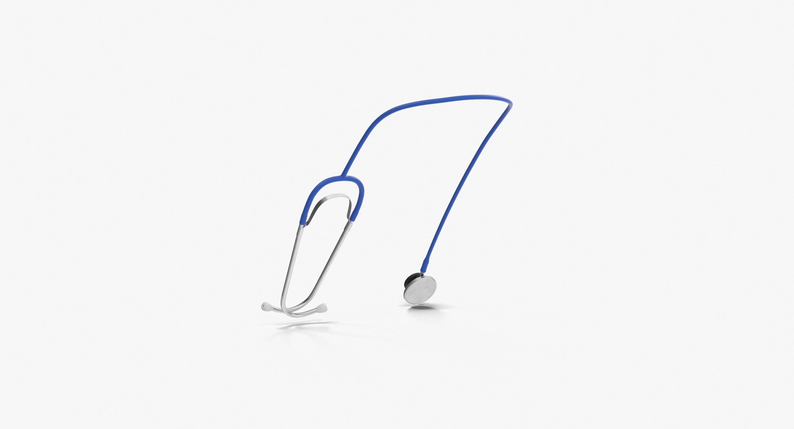Stethoscope 2 Blue Low-poly 3D model_11