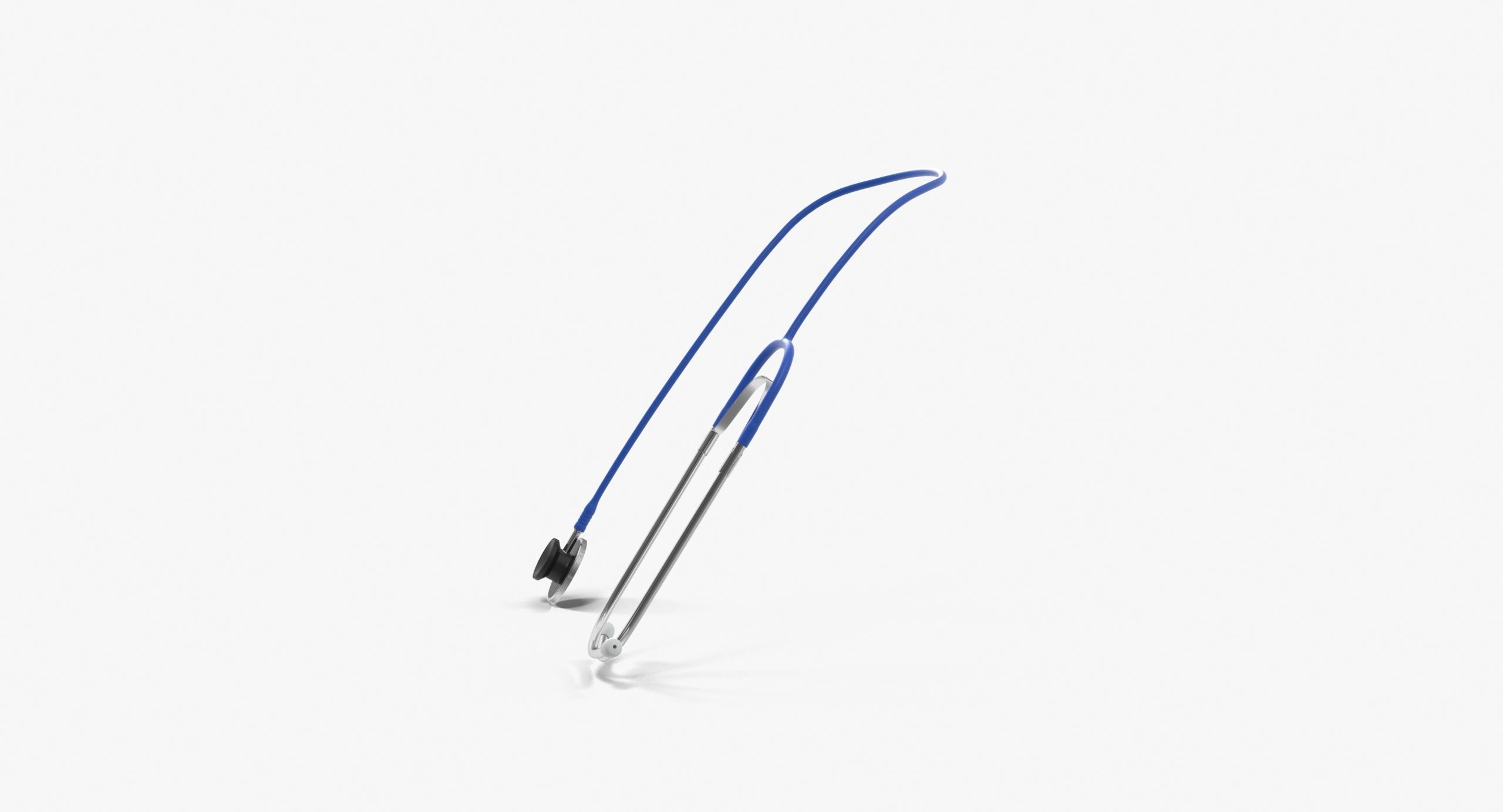 Stethoscope 2 Blue Low-poly 3D model_13