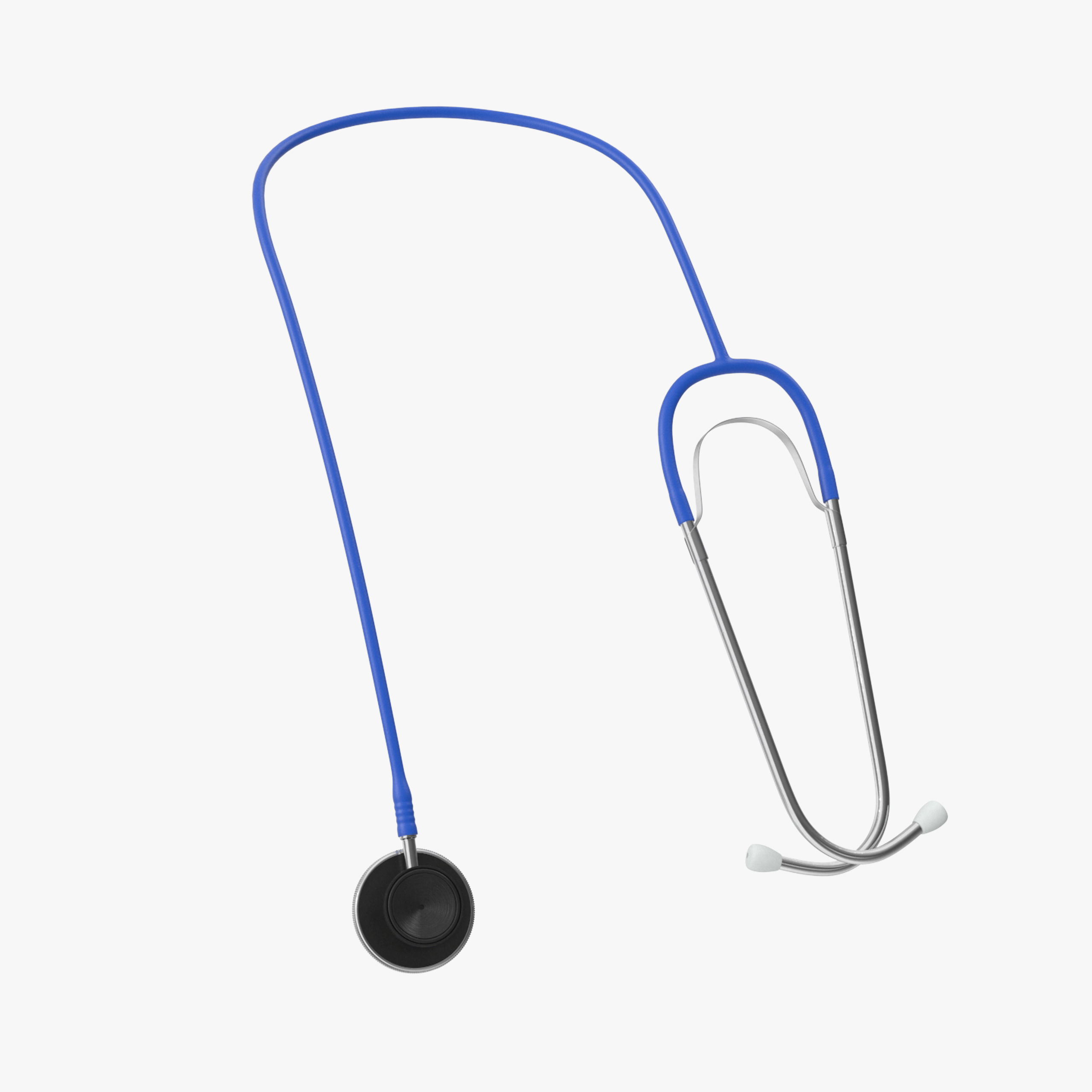 Stethoscope 2 Blue Low-poly 3D model_15