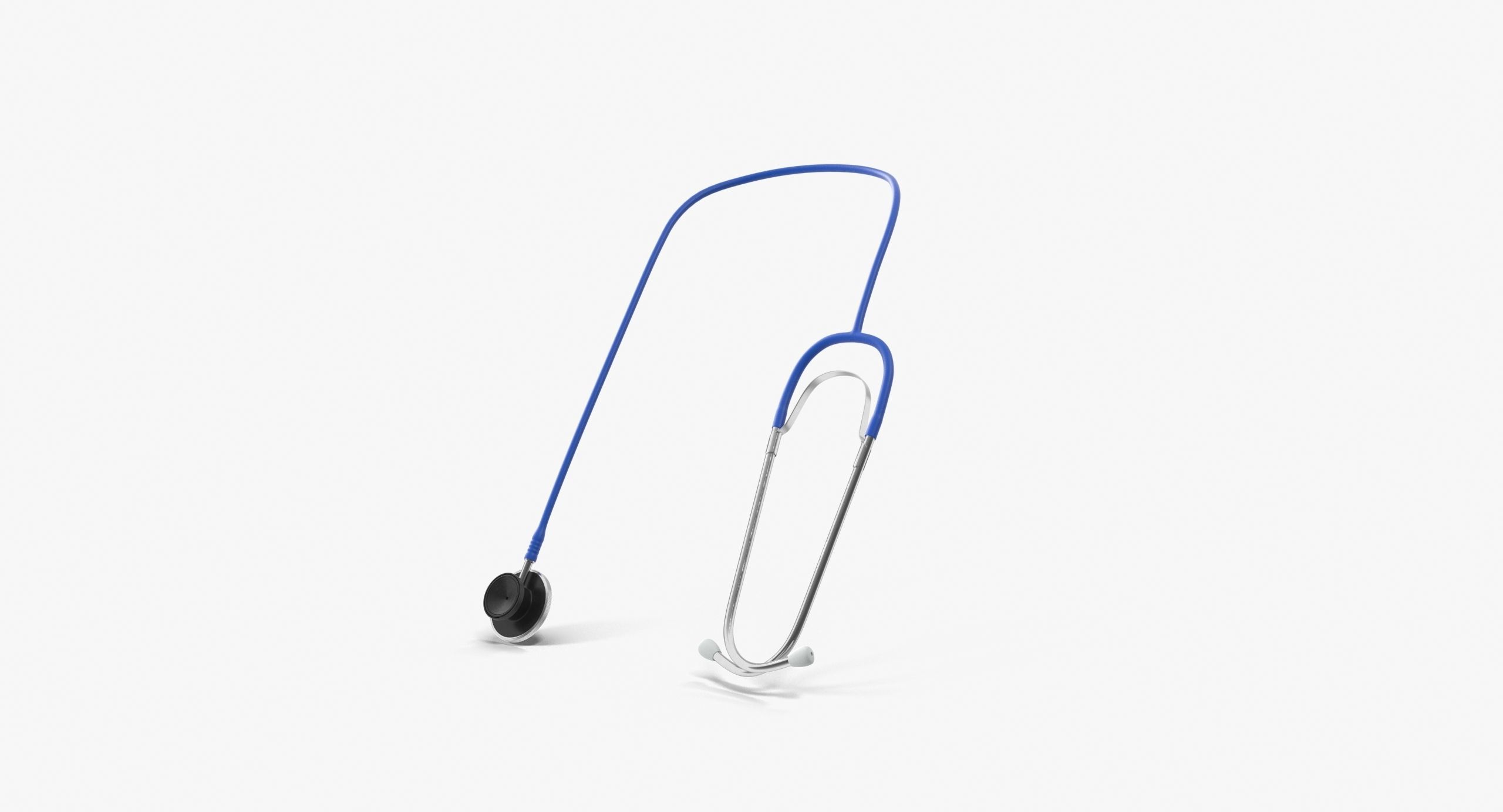 Stethoscope 2 Blue Low-poly 3D model_14