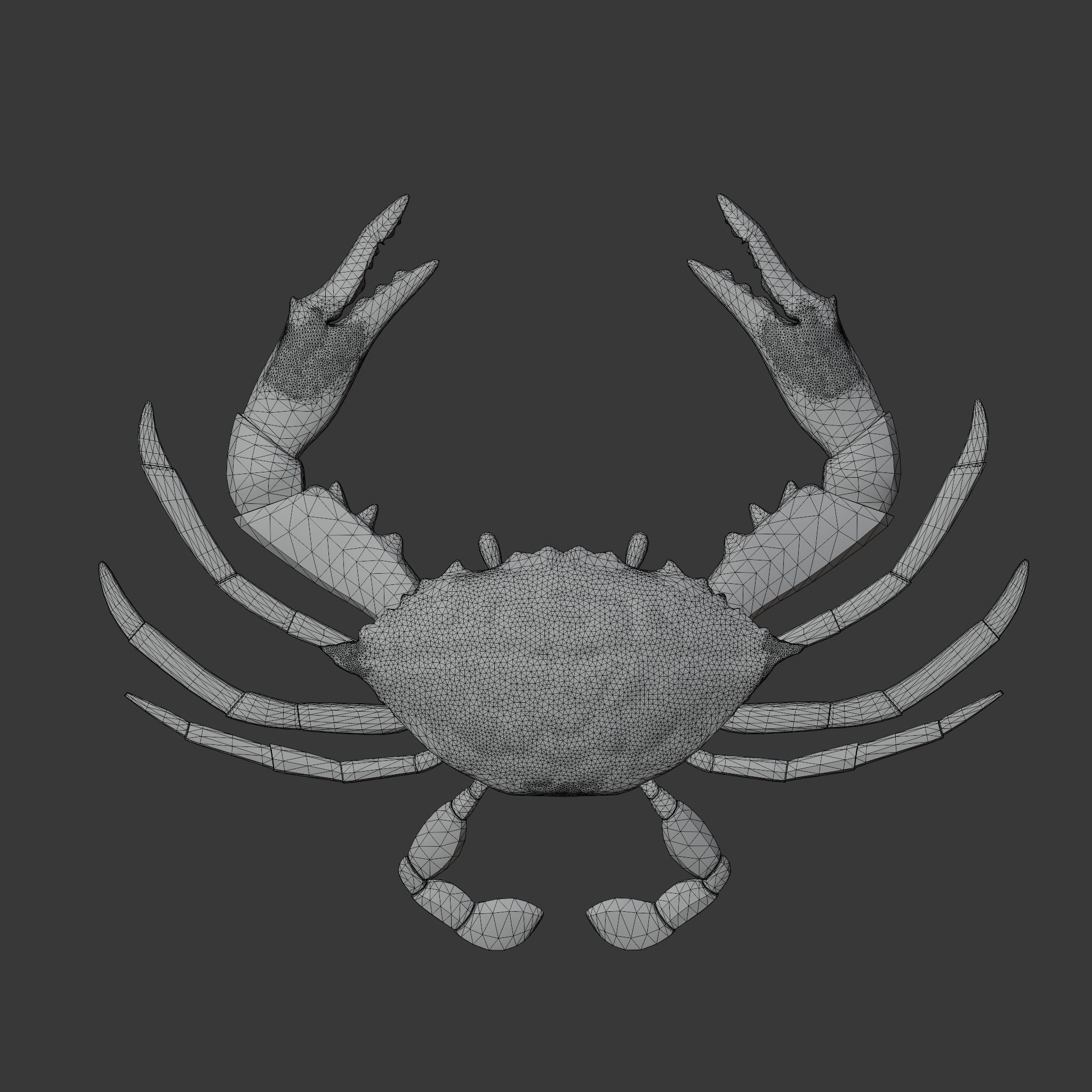 cute crab 3d 3D model_7