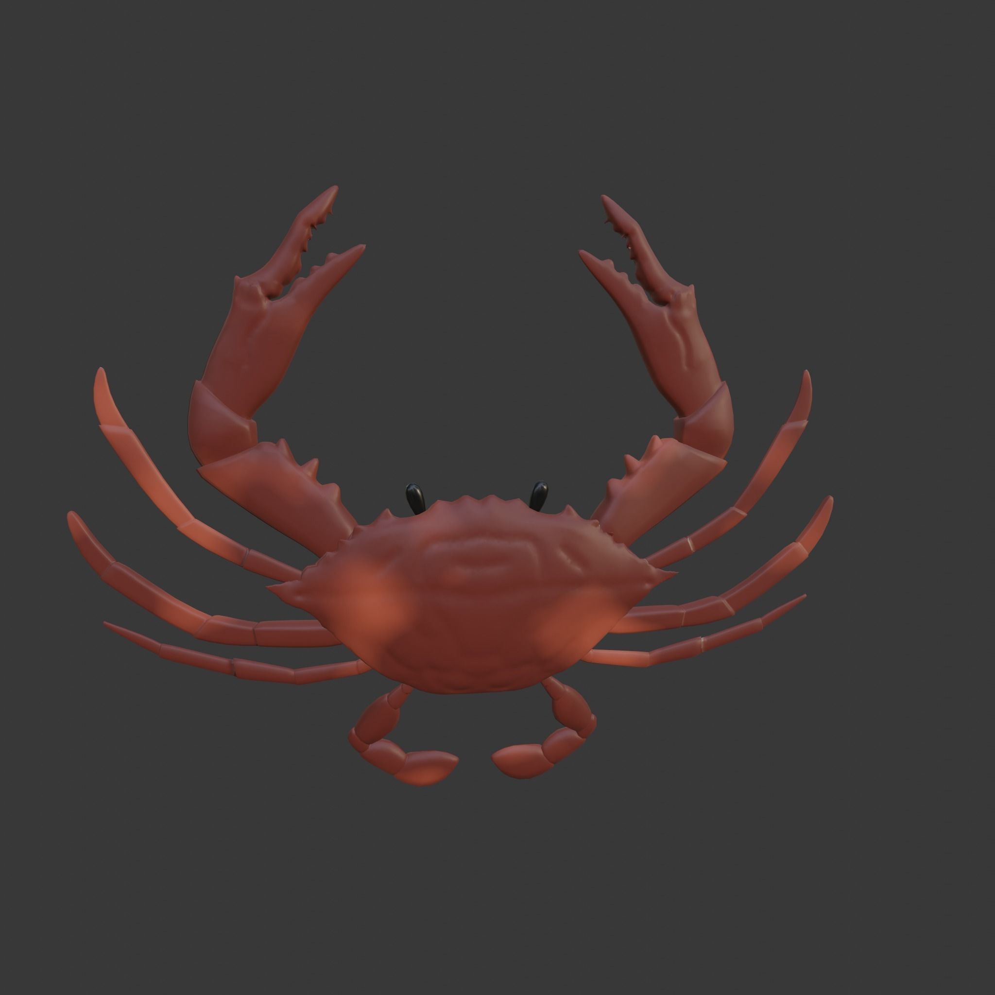 cute crab 3d 3D model_2
