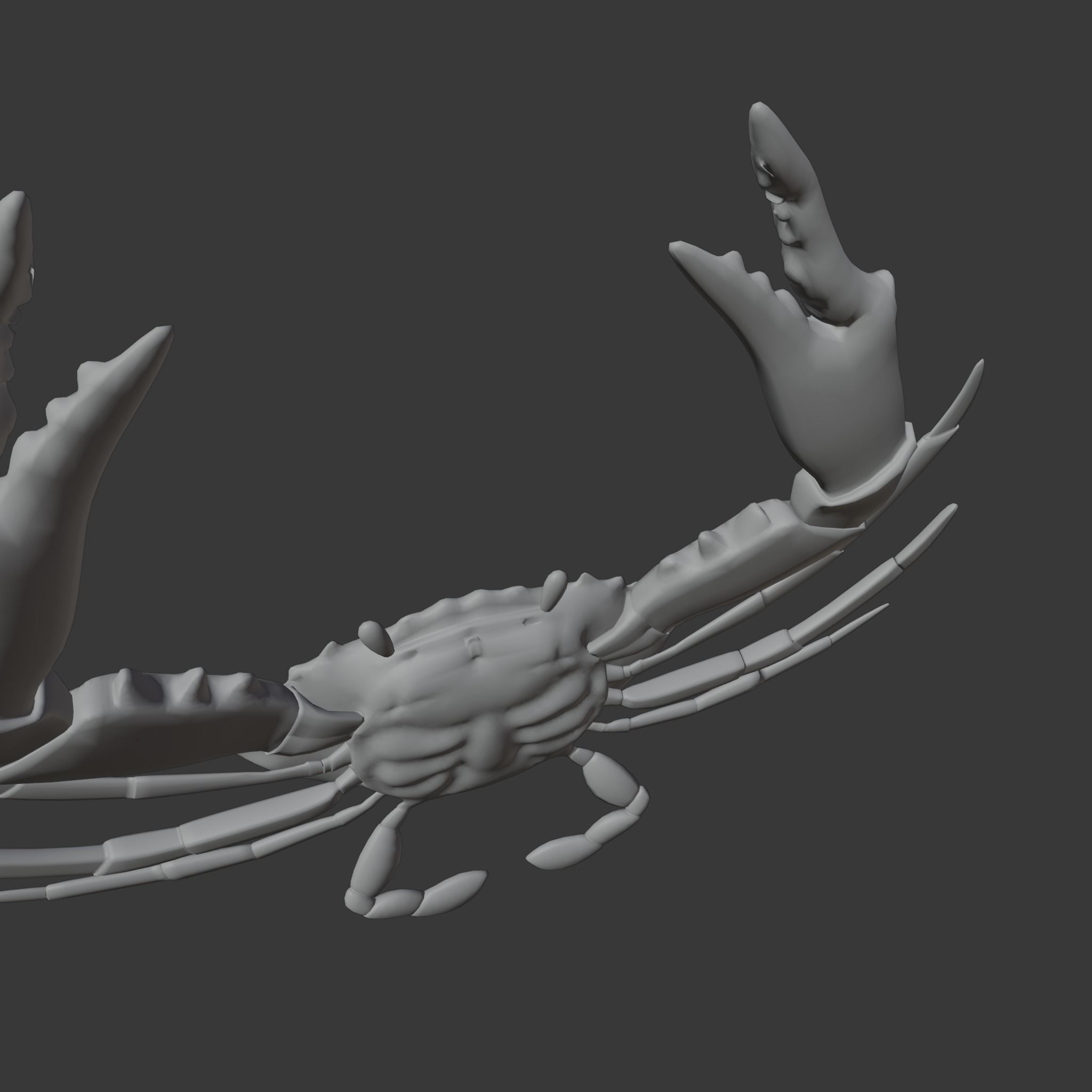 cute crab 3d 3D model_16