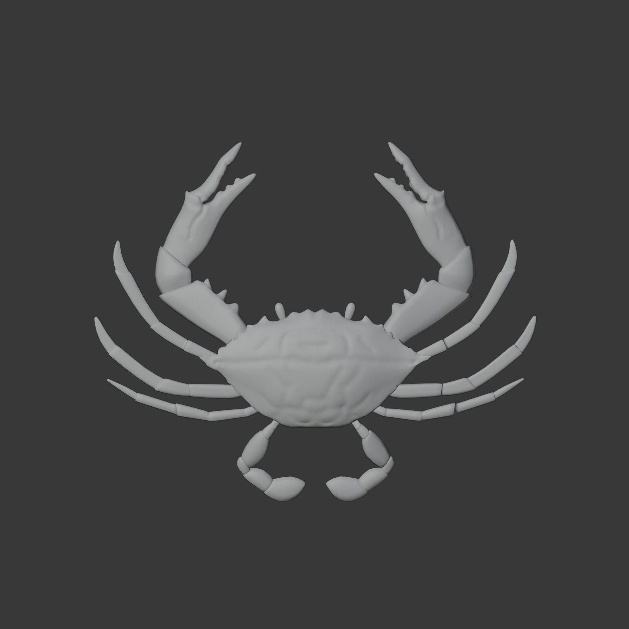 cute crab 3d 3D model_3