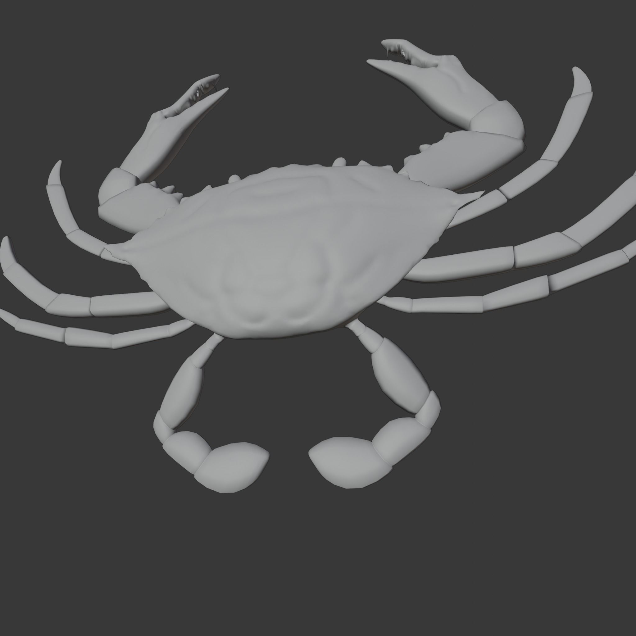 cute crab 3d 3D model_5