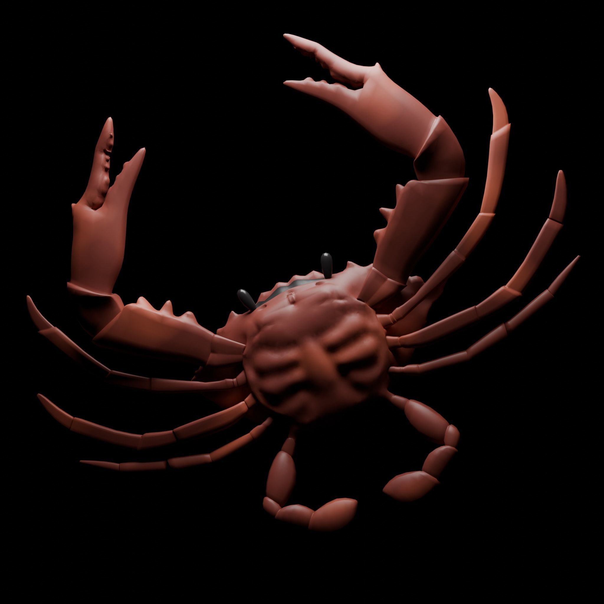 cute crab 3d 3D model_1