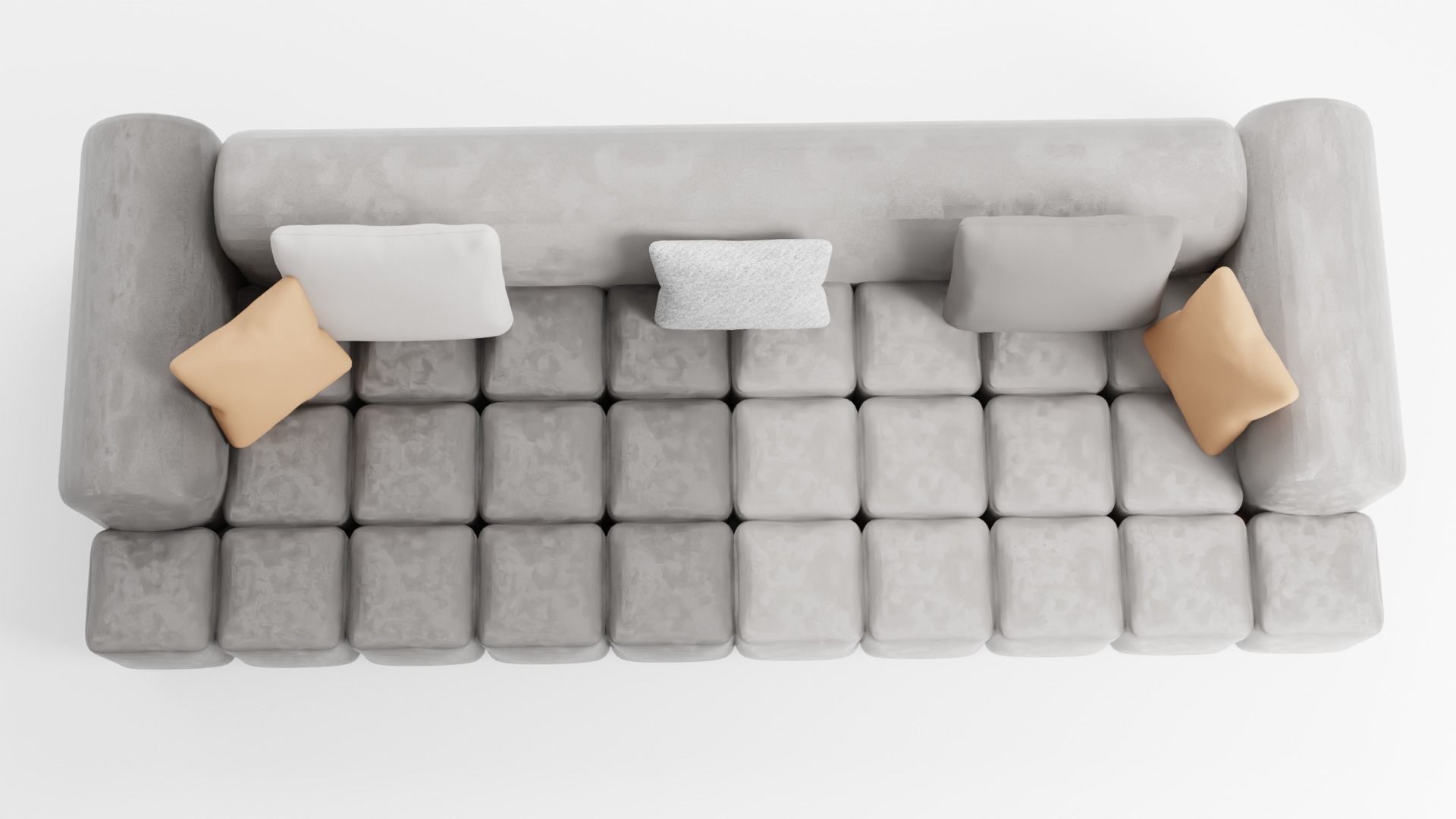 Sofa made of high-quality suede in a modern style in dark colors 3D model_5