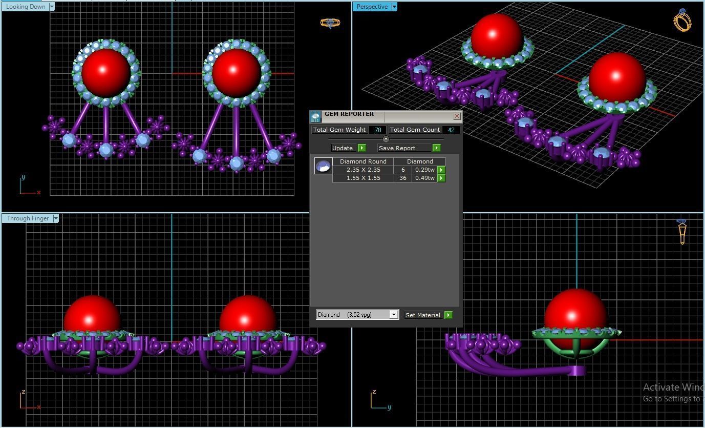 Earring 3D print model_1