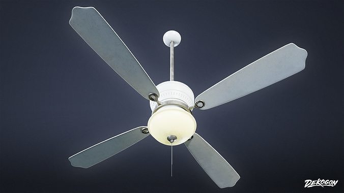 LIGHTING - Ceiling Fan 02 - LOW POLY AND NANITE Low-poly 3D model