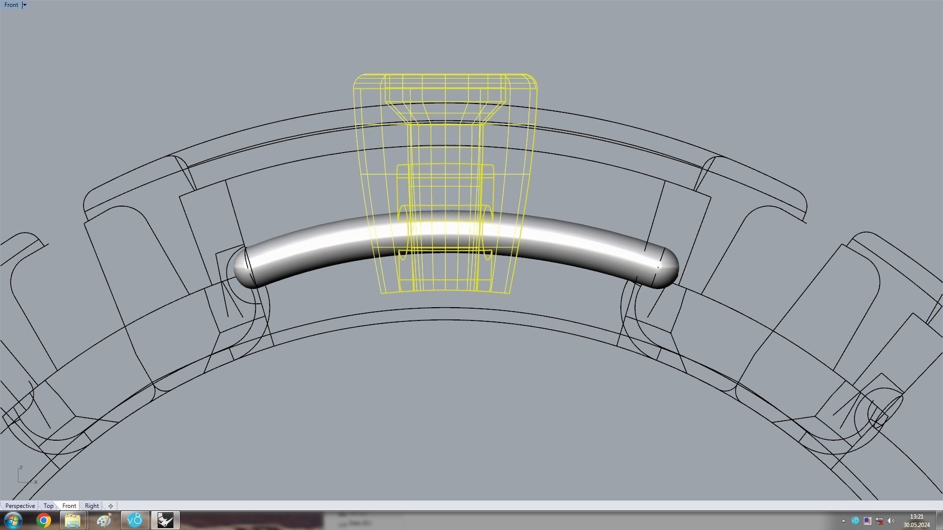 Ring with Moving Diamonds 16 1mm 3D print model_10