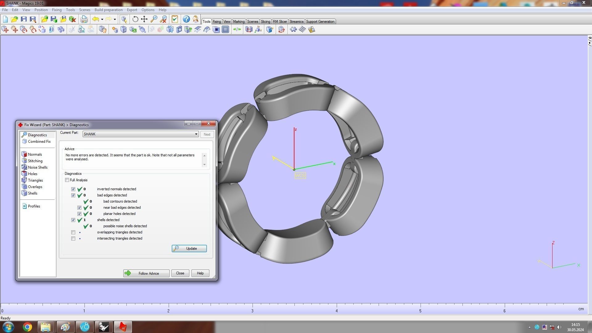 Ring with Moving Diamonds 16 1mm 3D print model_16