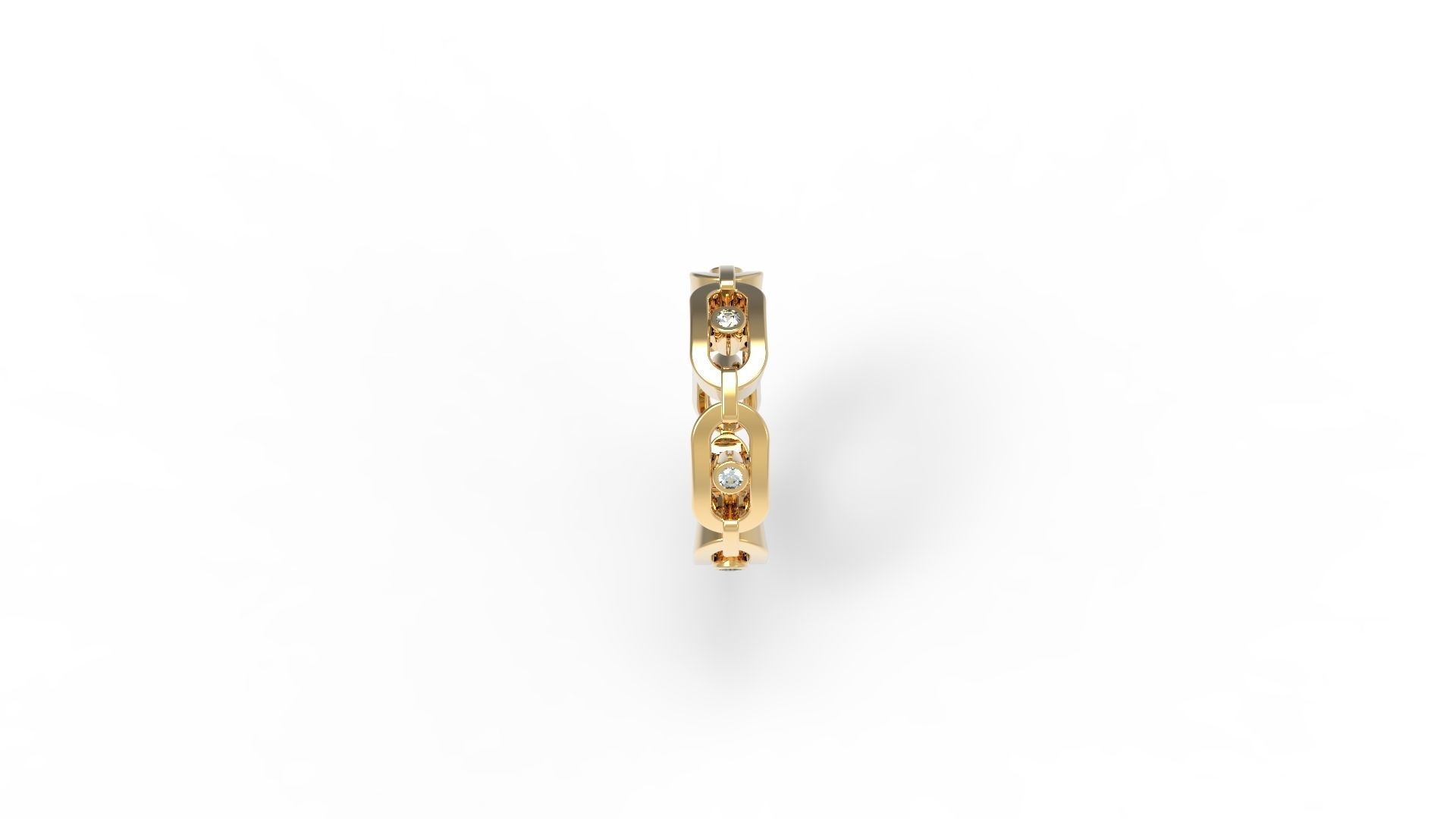 Ring with Moving Diamonds 16 1mm 3D print model_4