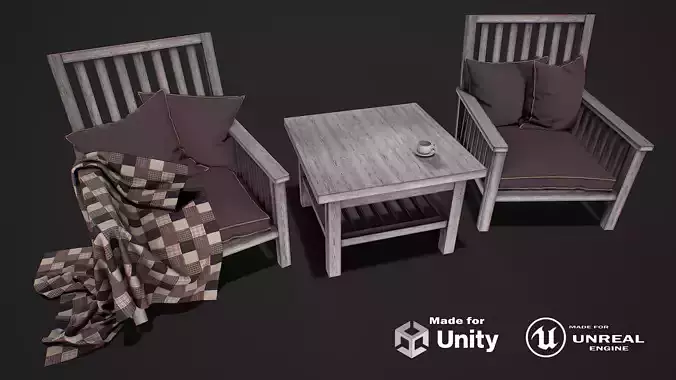Furniture group 3d model