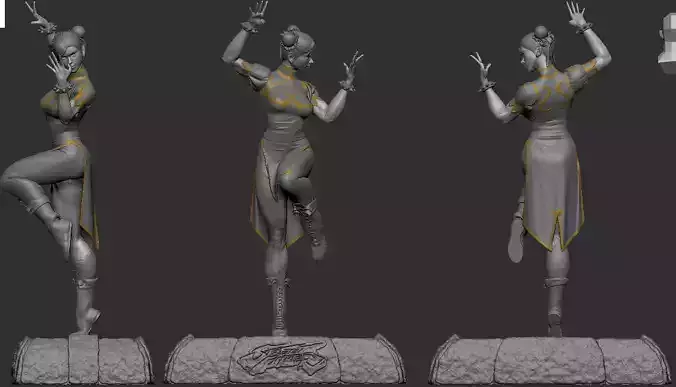 Street fighter Chun li 3D print model