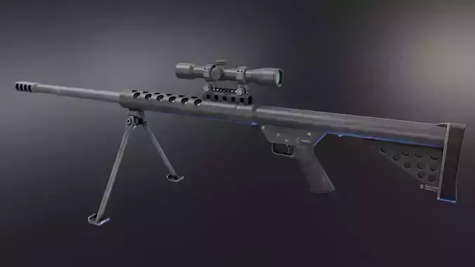 BFG 50 Rifle Low-poly 3D model