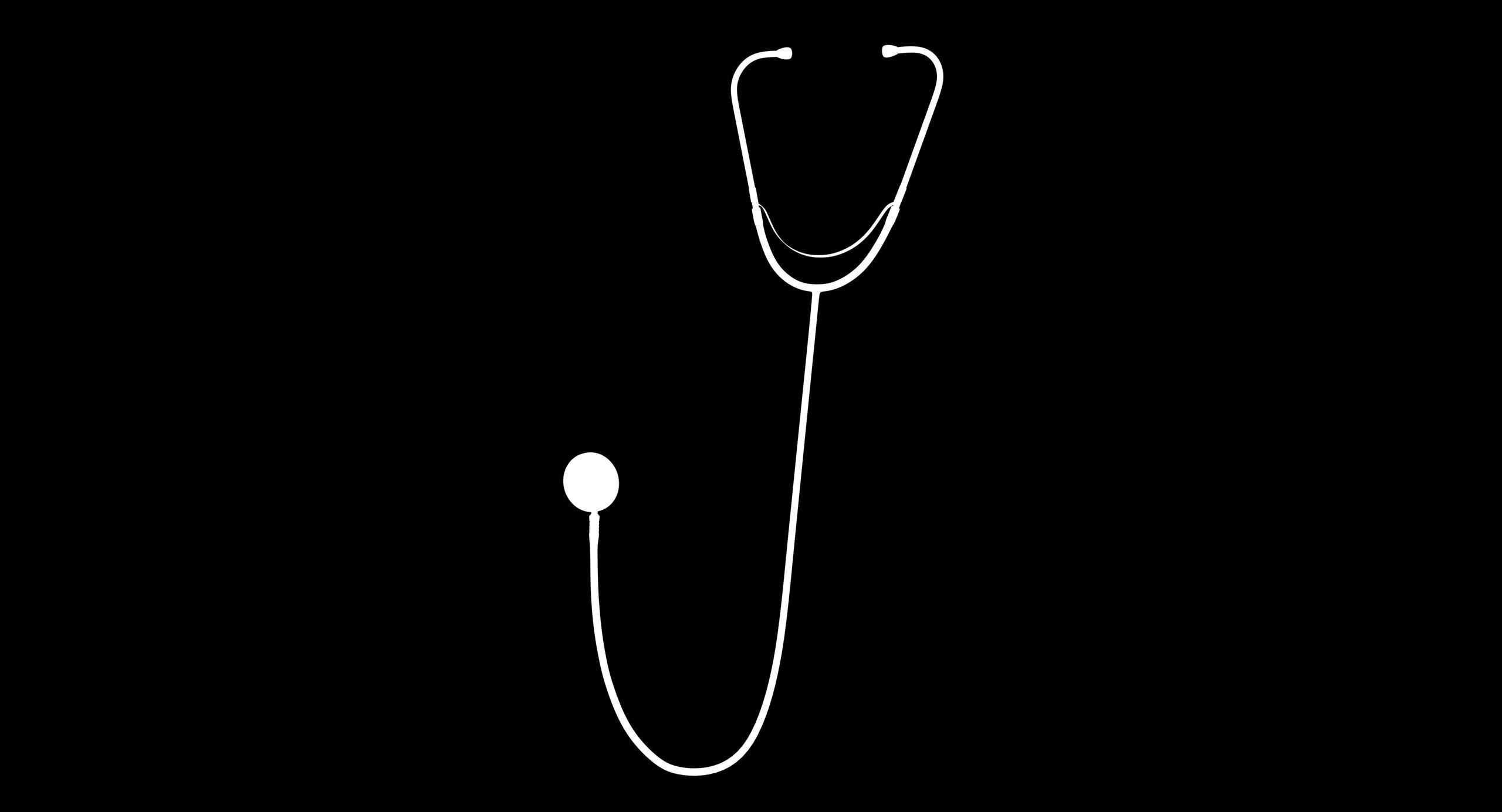 Stethoscope 3 Red Low-poly 3D model_2