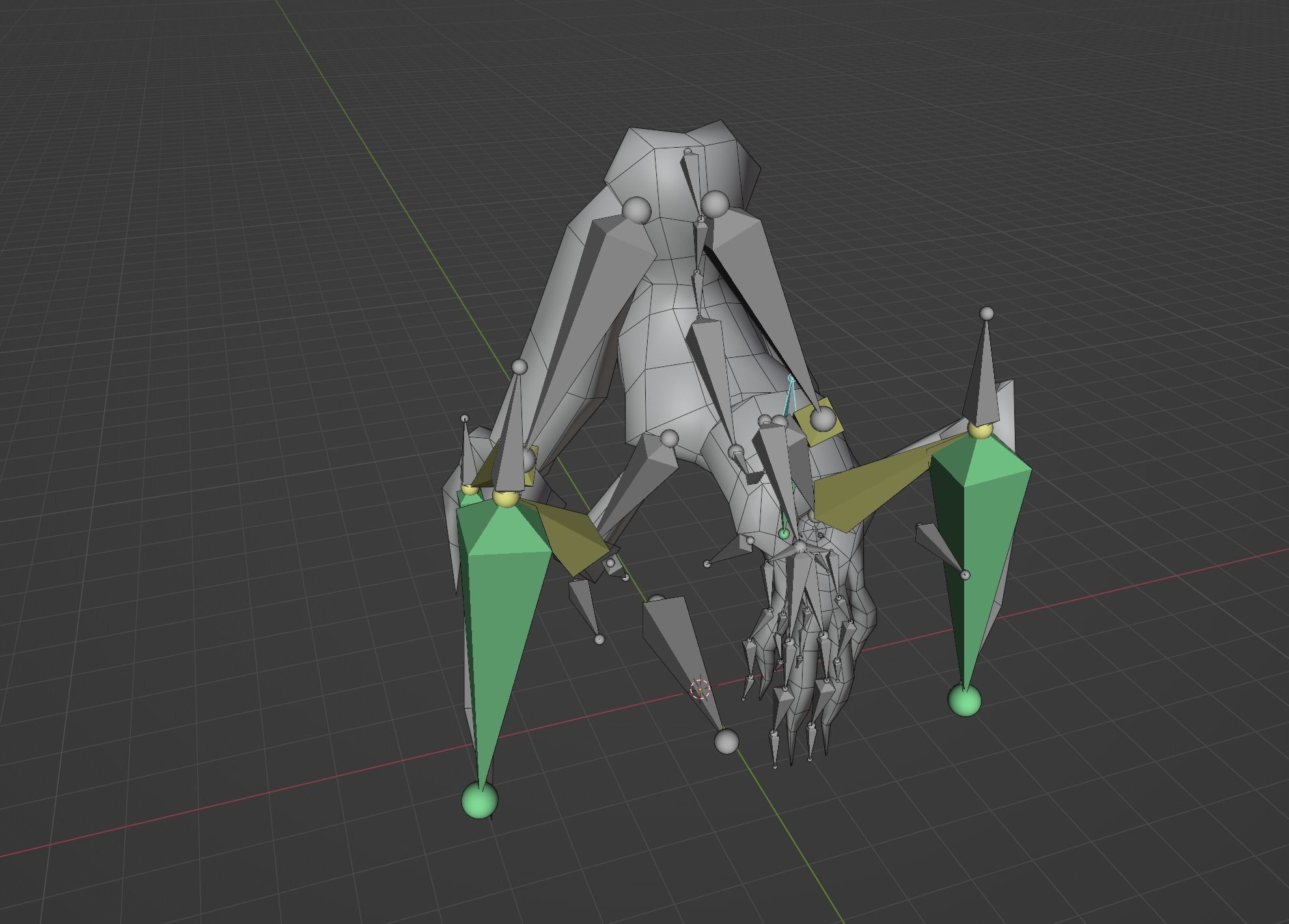 PS1 low poly Alien Monster Low-poly 3D model_1