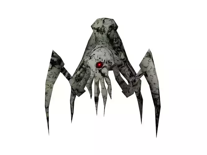 PS1 low poly Alien Monster Low-poly 3D model PS1 low poly Alien Monster Low-poly 3D model
