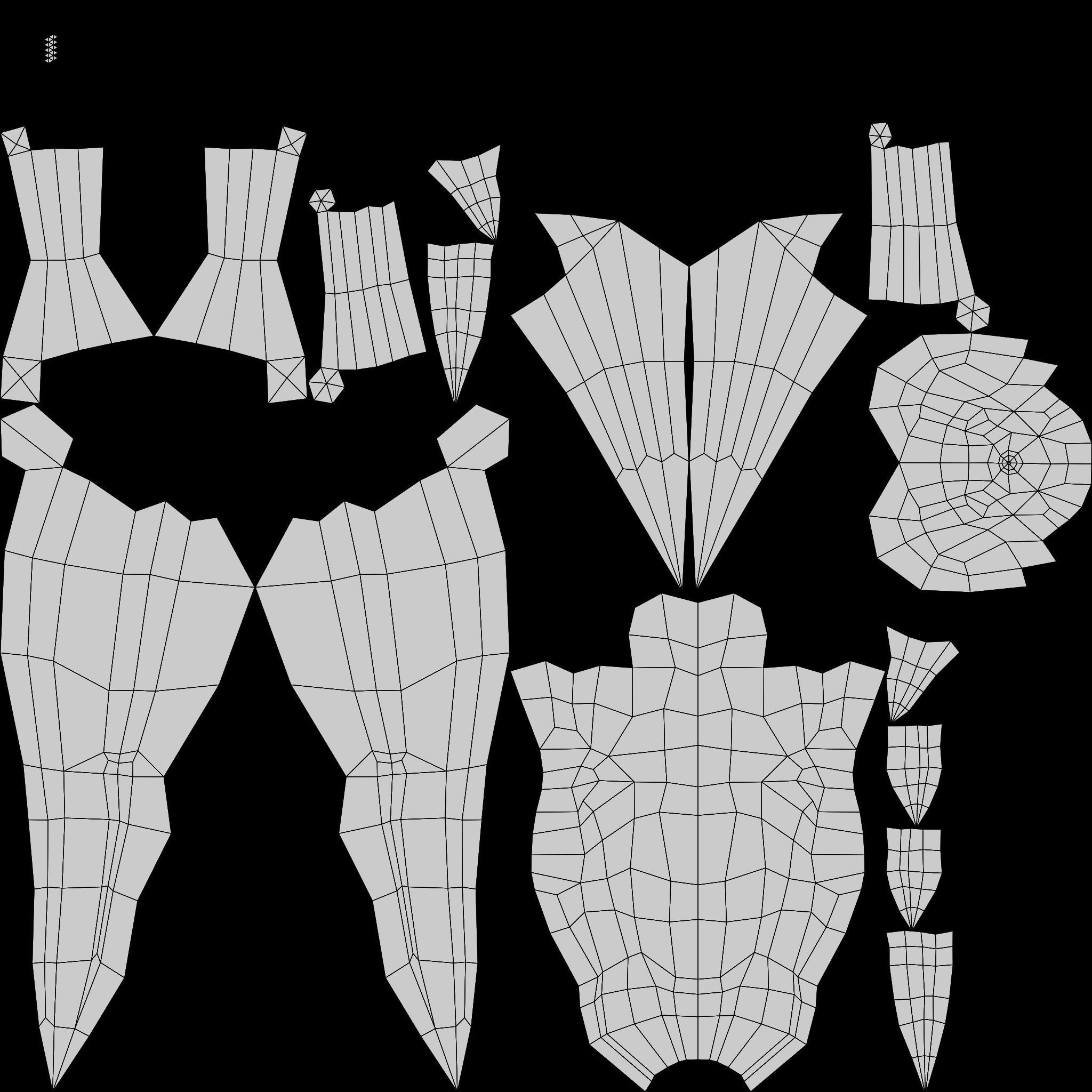 PS1 low poly Alien Monster Low-poly 3D model_11