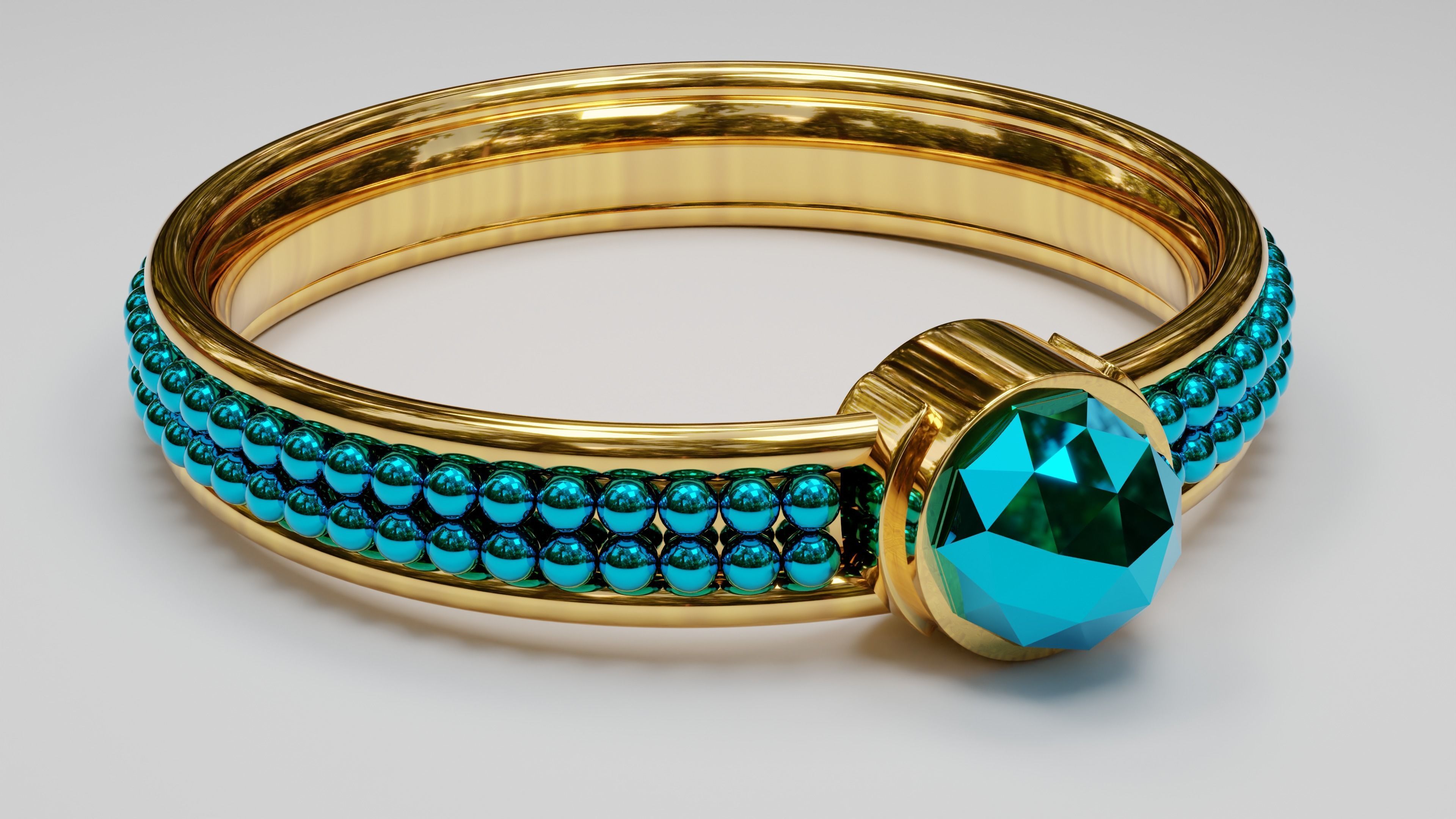 Sapphire Ring 3D model_5