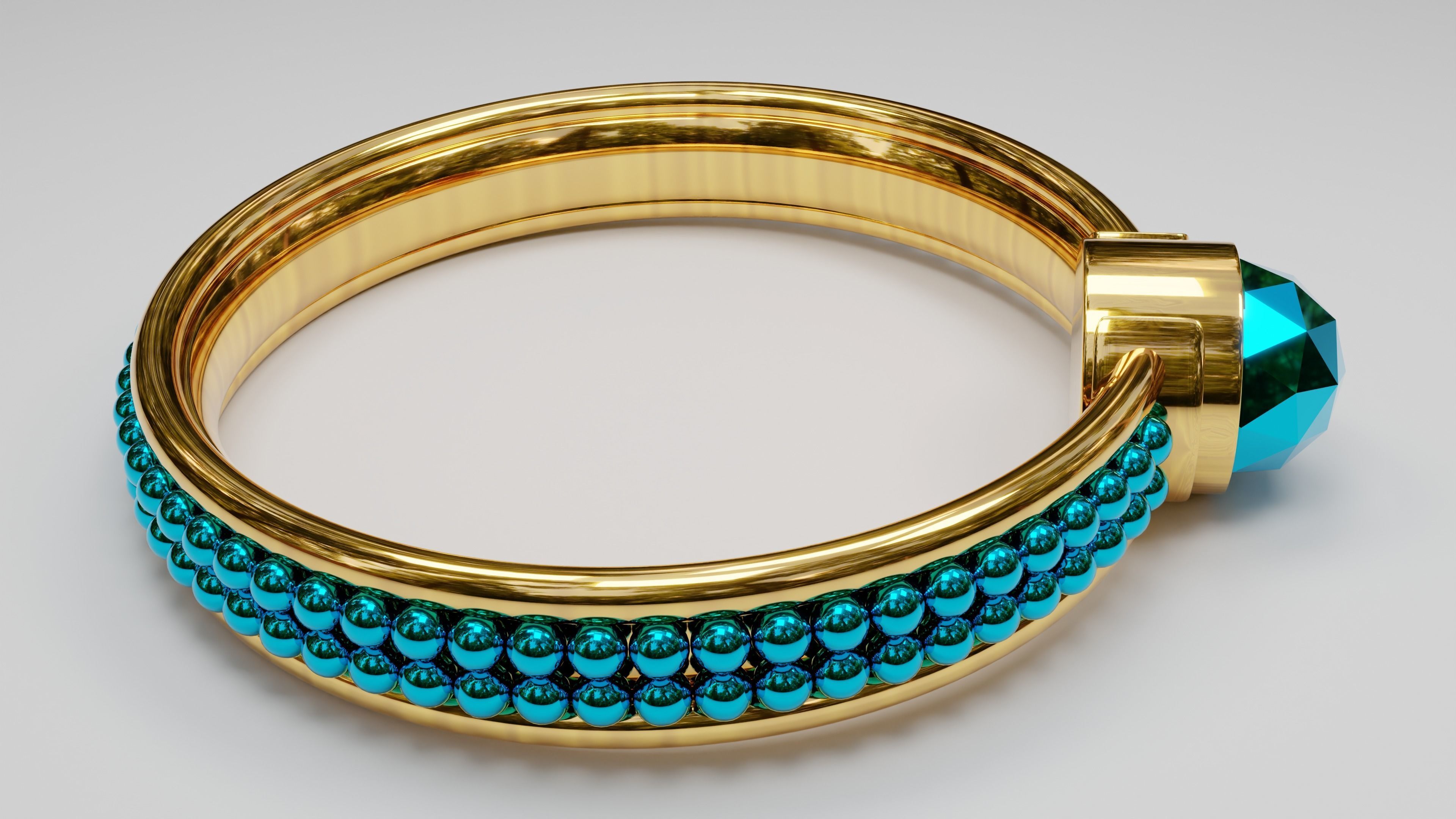 Sapphire Ring 3D model_3