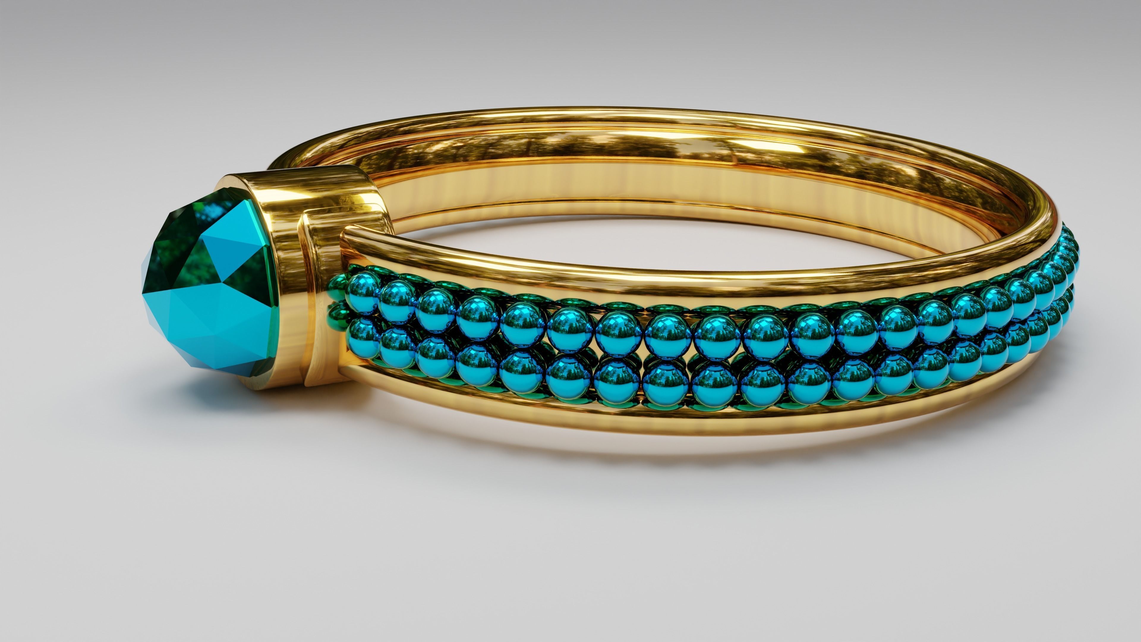 Sapphire Ring 3D model_4