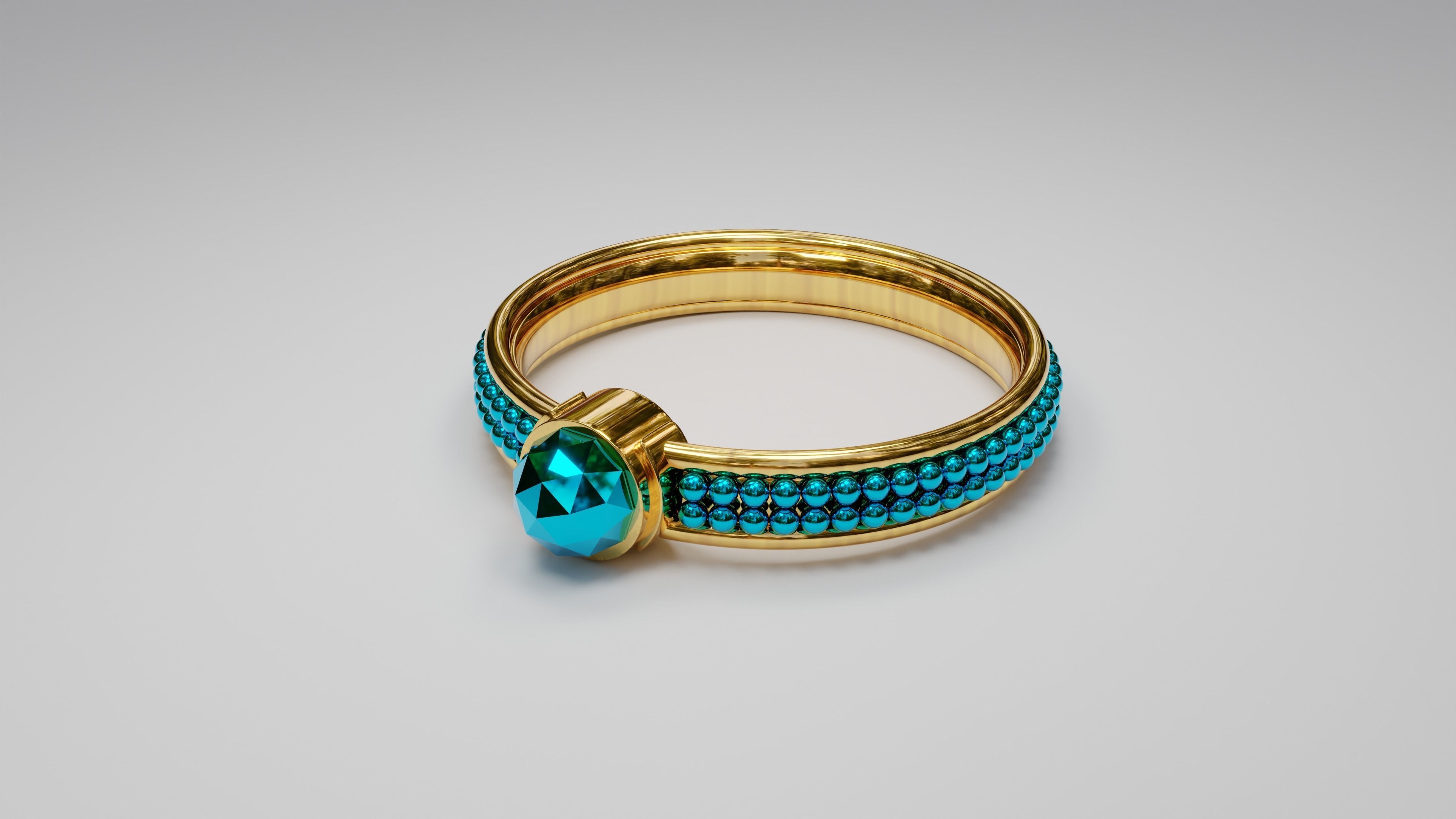 Sapphire Ring 3D model_1