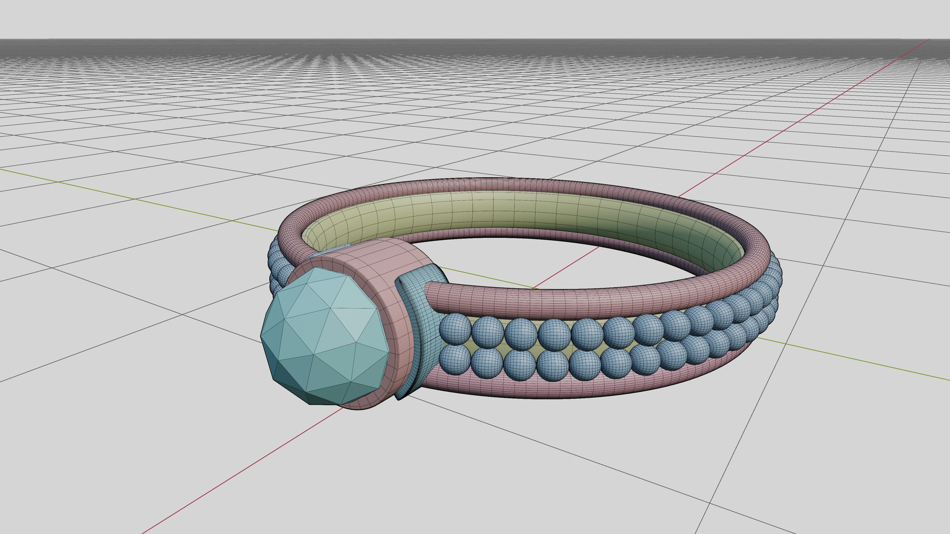 Sapphire Ring 3D model_7