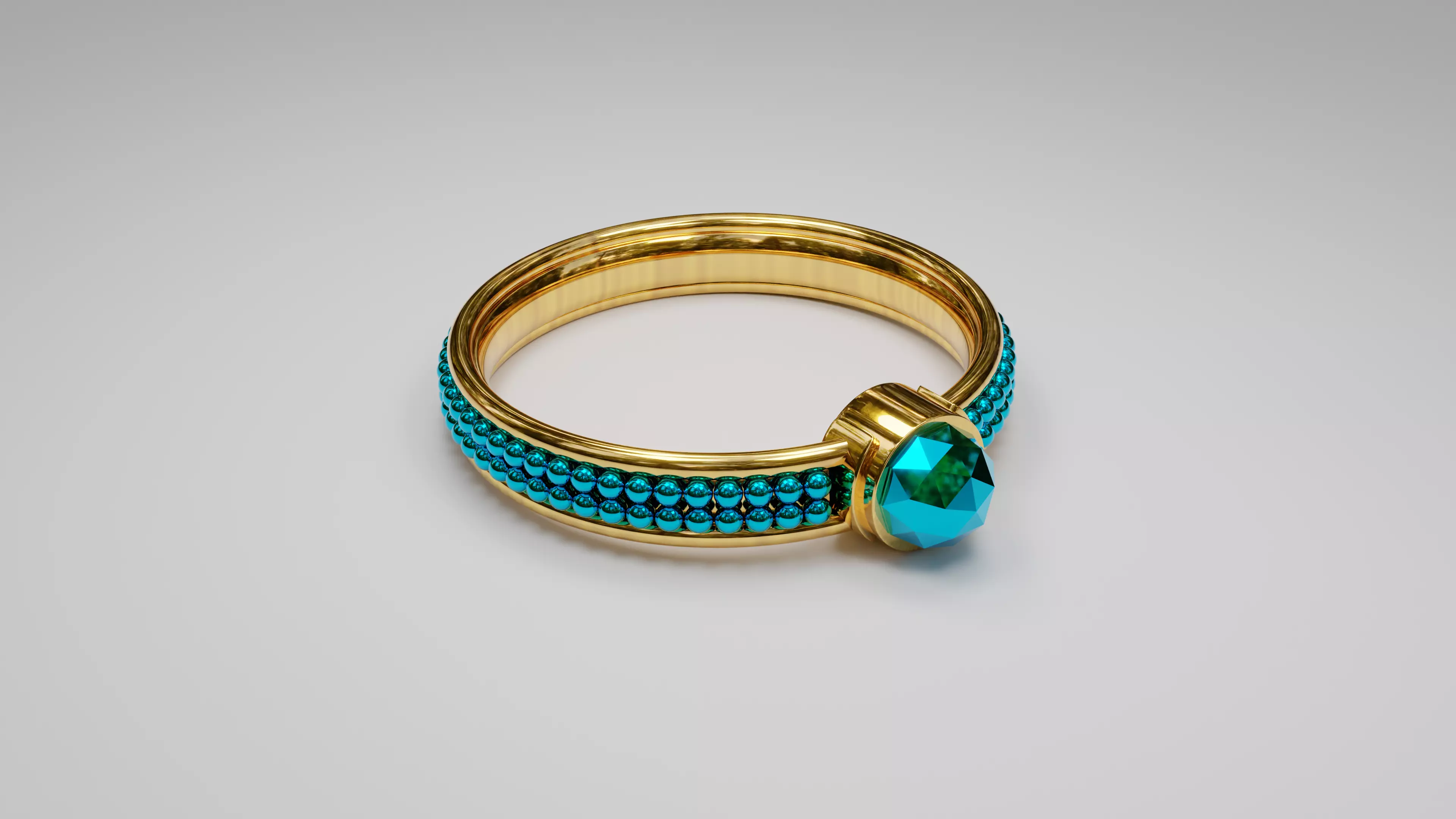 Sapphire Ring 3D model_0