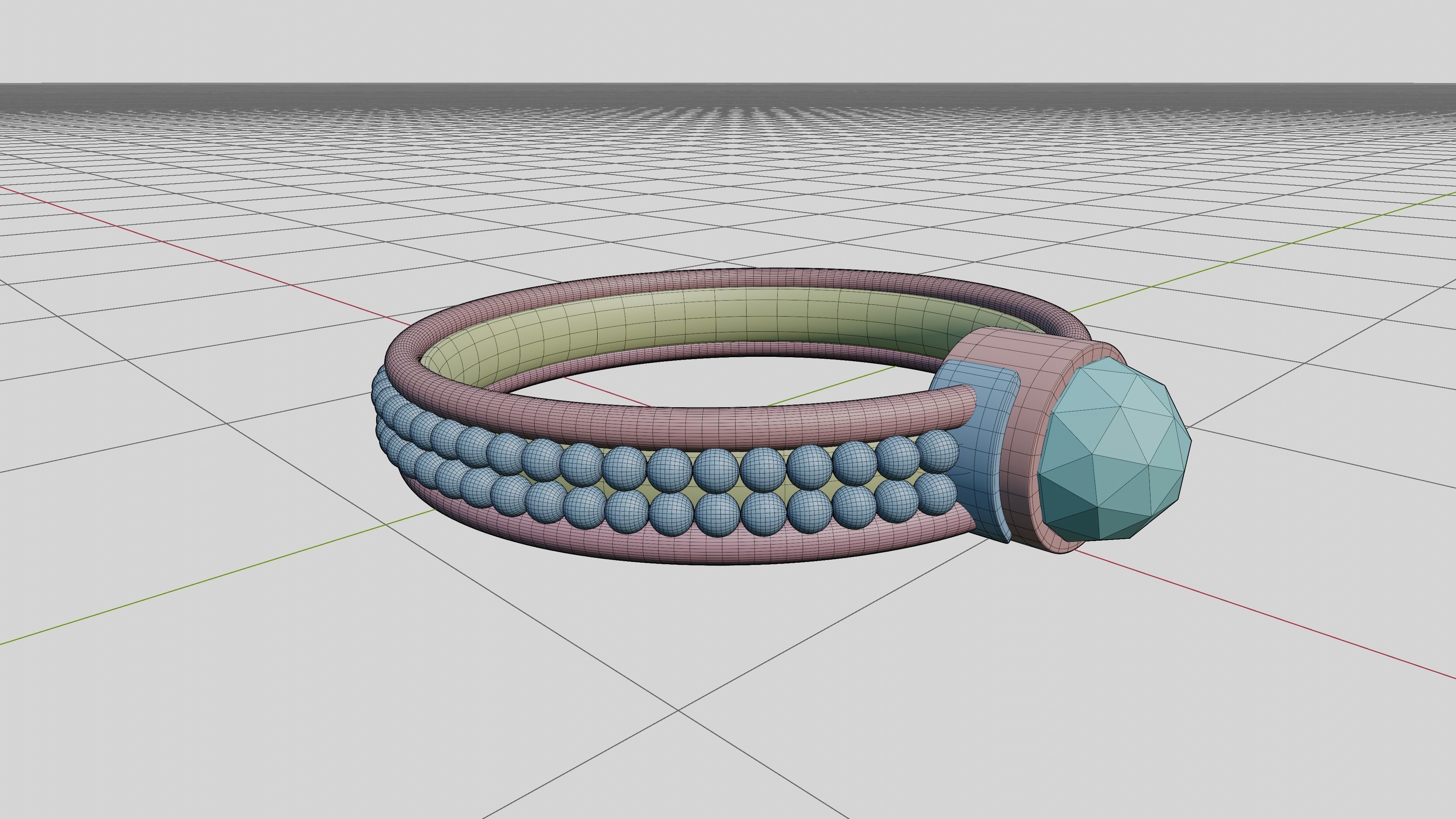 Sapphire Ring 3D model_6