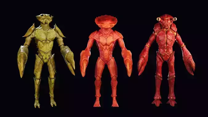 Crab monsters pack 3D Model Collection