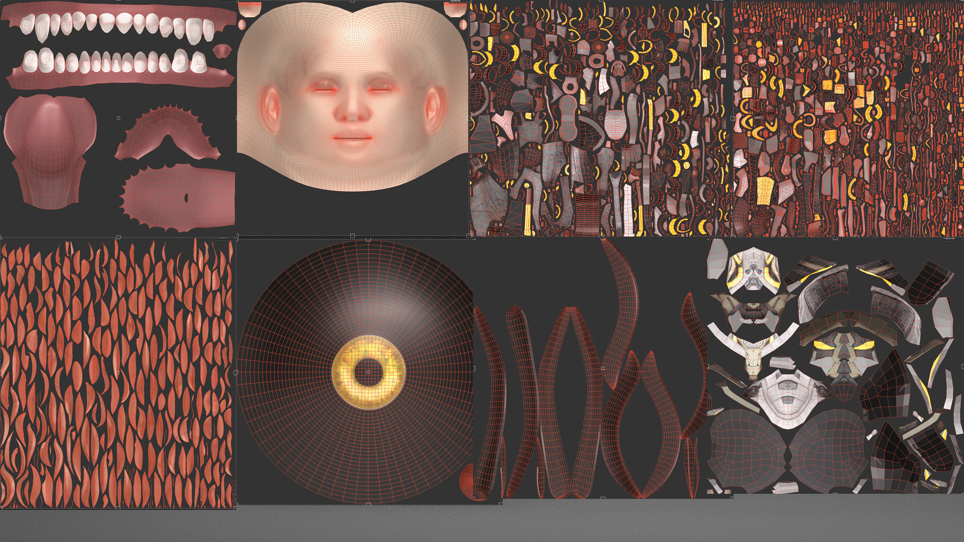 Genos cyborg 3d character with RIG 3D model_12