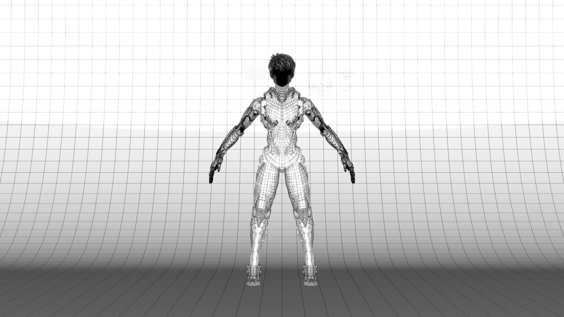 Genos cyborg 3d character with RIG 3D model_13