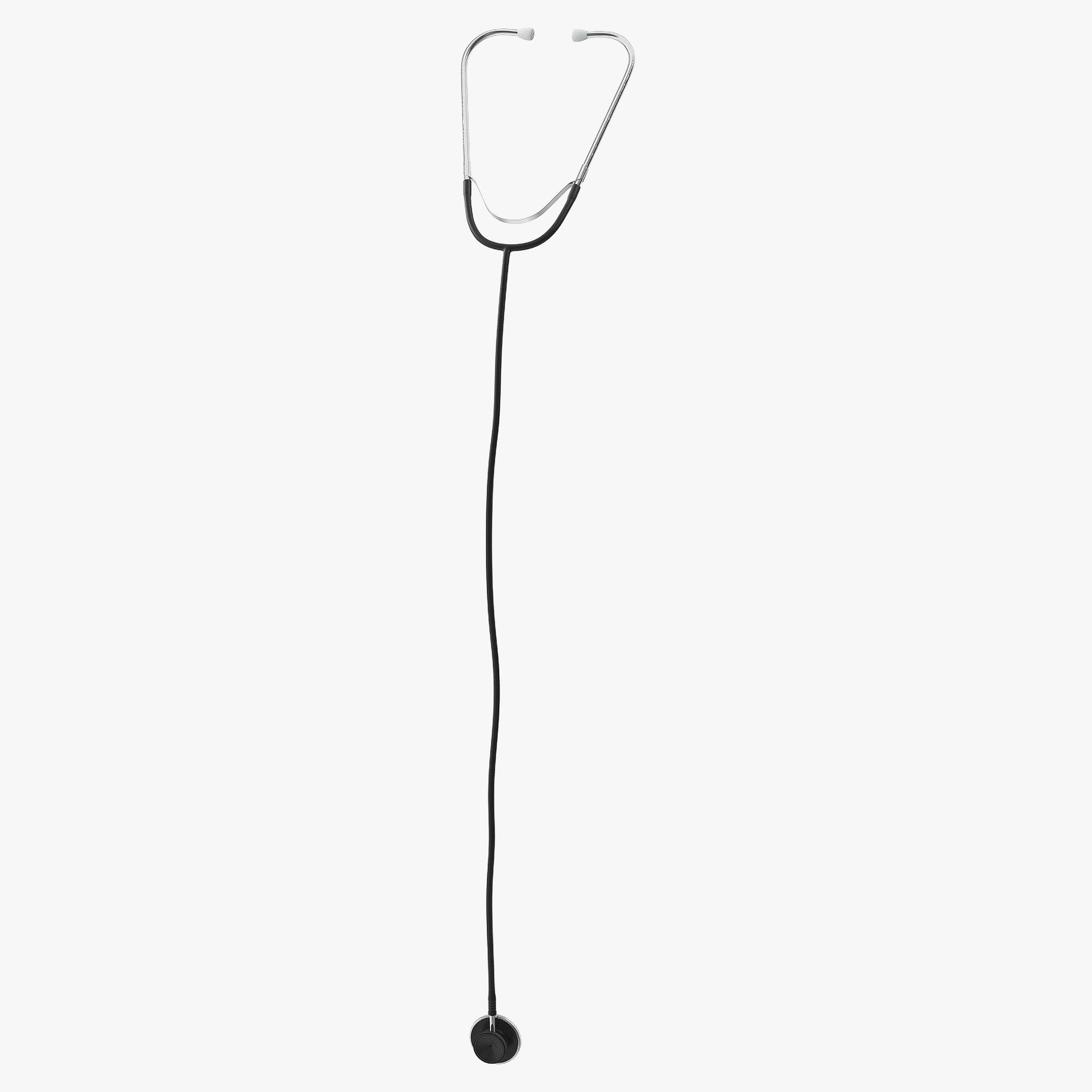 Stethoscope 4 Black Low-poly 3D model_19