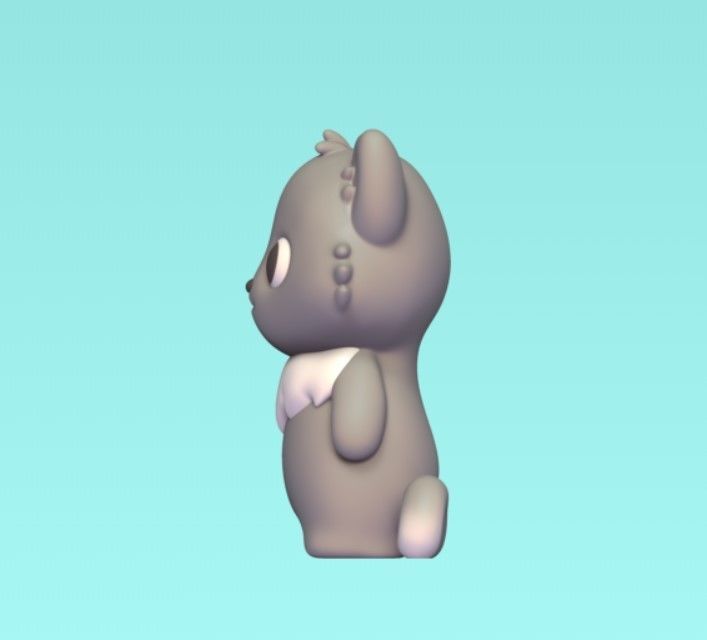 Cute Standing Cat 3D print model_3