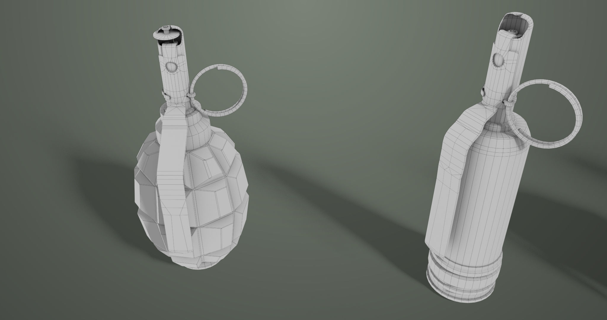 10 Grenades Single Mat All PBR Unity UE Textures Low-poly 3D model_55