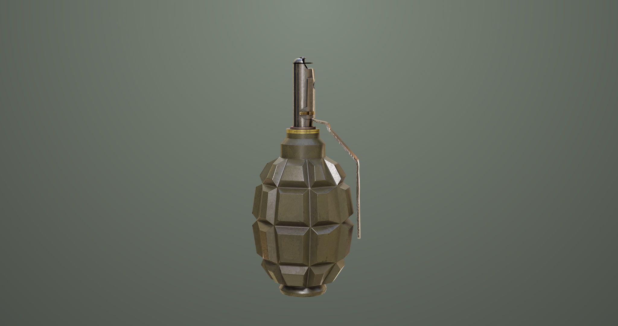 10 Grenades Single Mat All PBR Unity UE Textures Low-poly 3D model_14