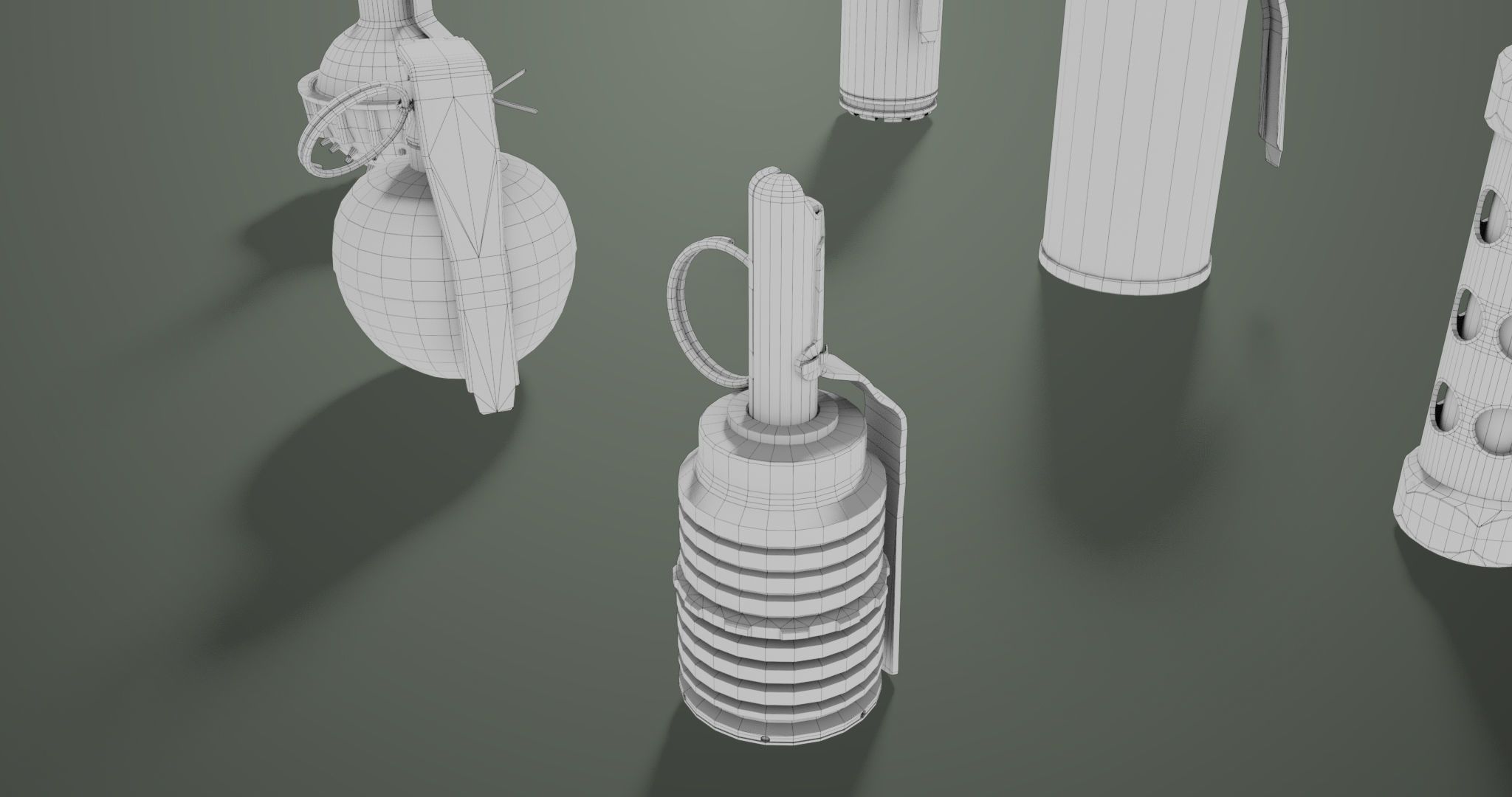 10 Grenades Single Mat All PBR Unity UE Textures Low-poly 3D model_61