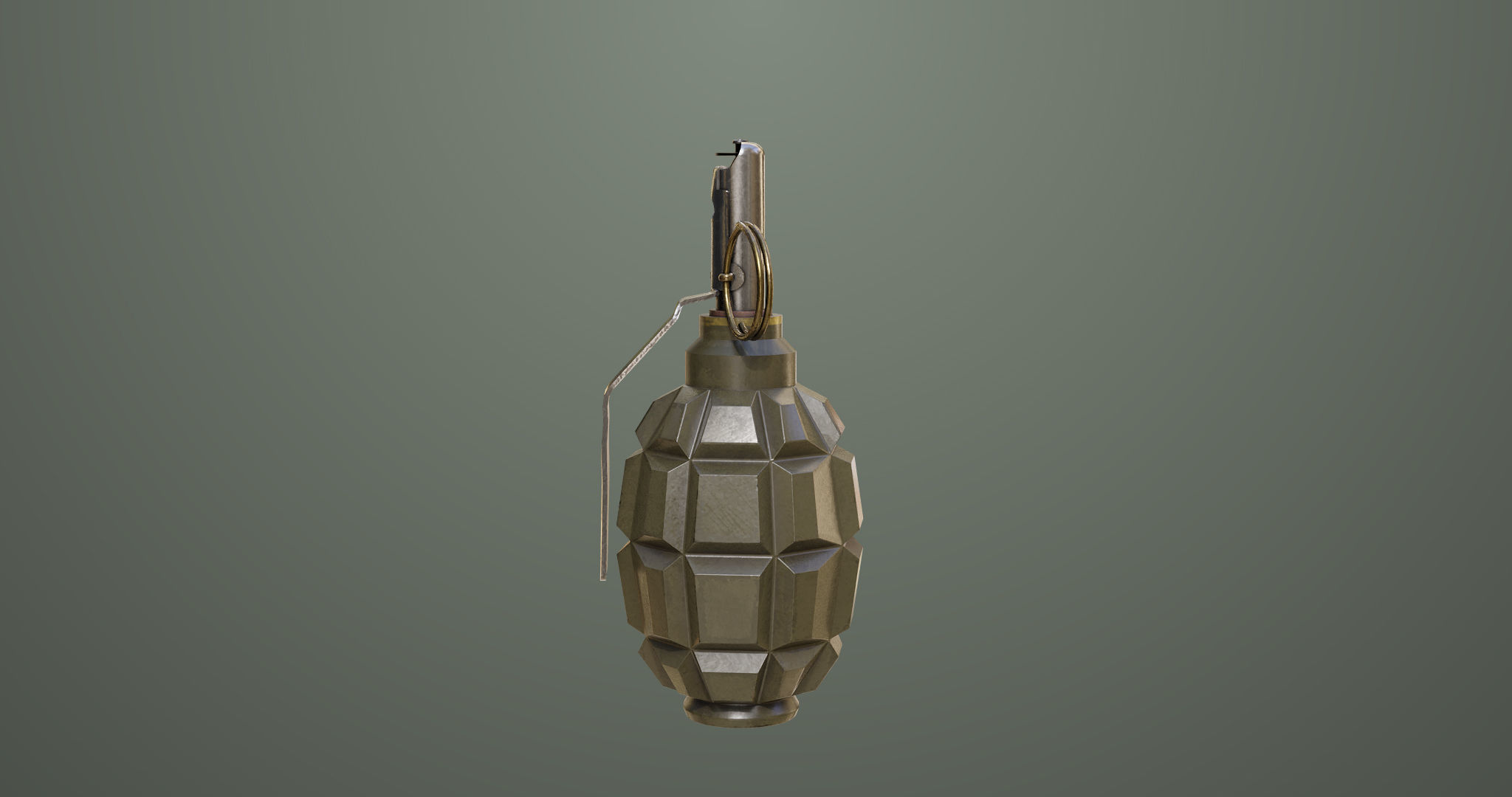 10 Grenades Single Mat All PBR Unity UE Textures Low-poly 3D model_12