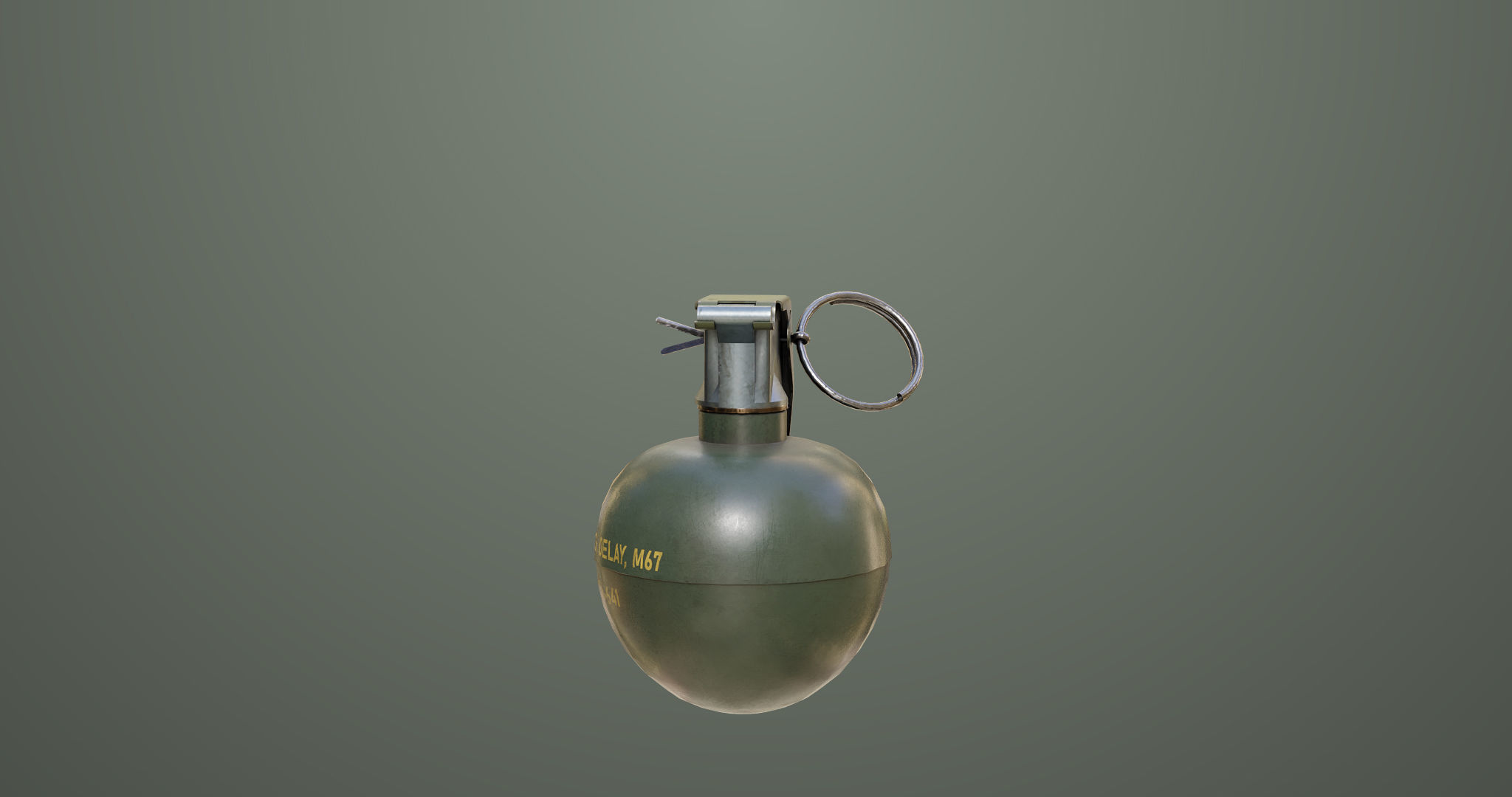 10 Grenades Single Mat All PBR Unity UE Textures Low-poly 3D model_26