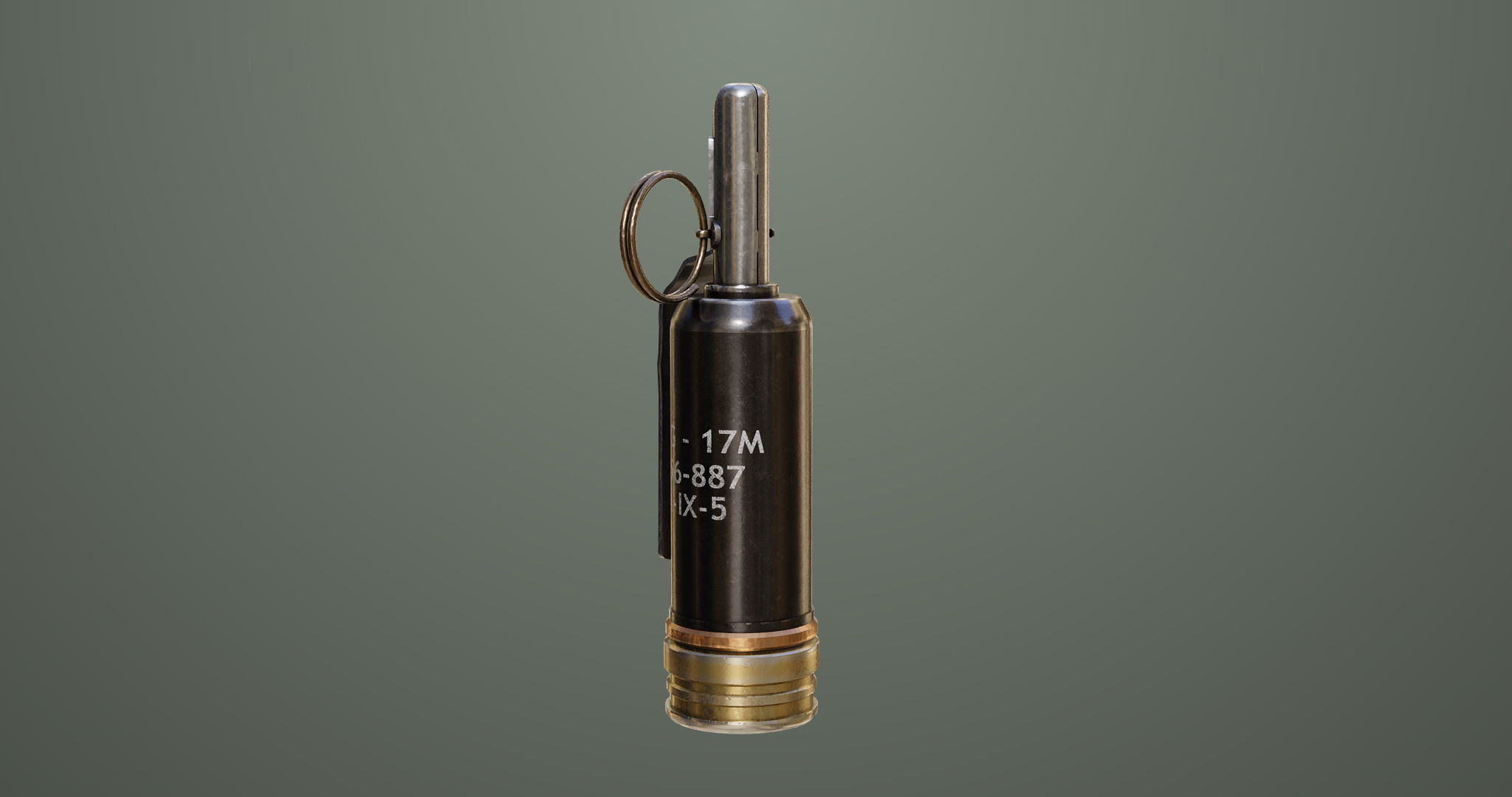 10 Grenades Single Mat All PBR Unity UE Textures Low-poly 3D model_39