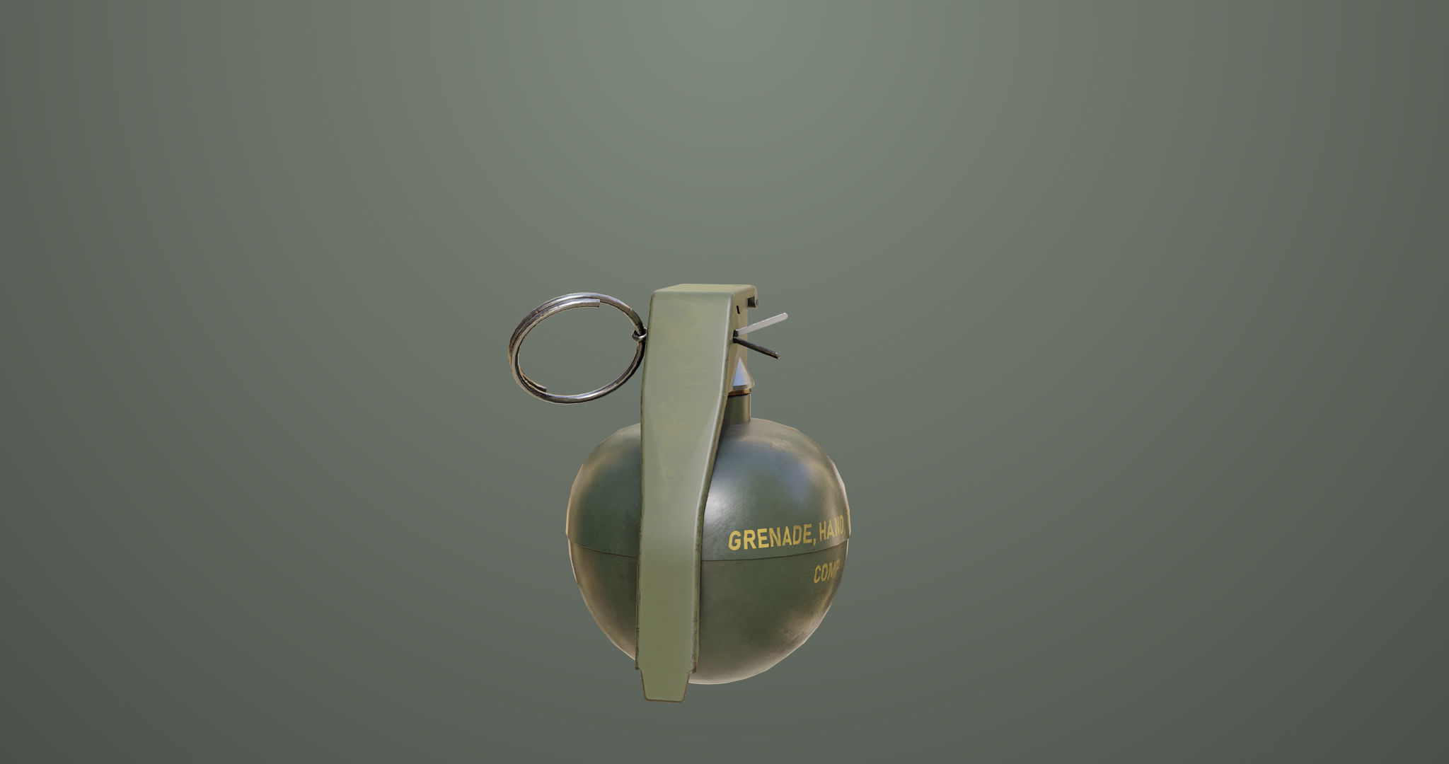 10 Grenades Single Mat All PBR Unity UE Textures Low-poly 3D model_25