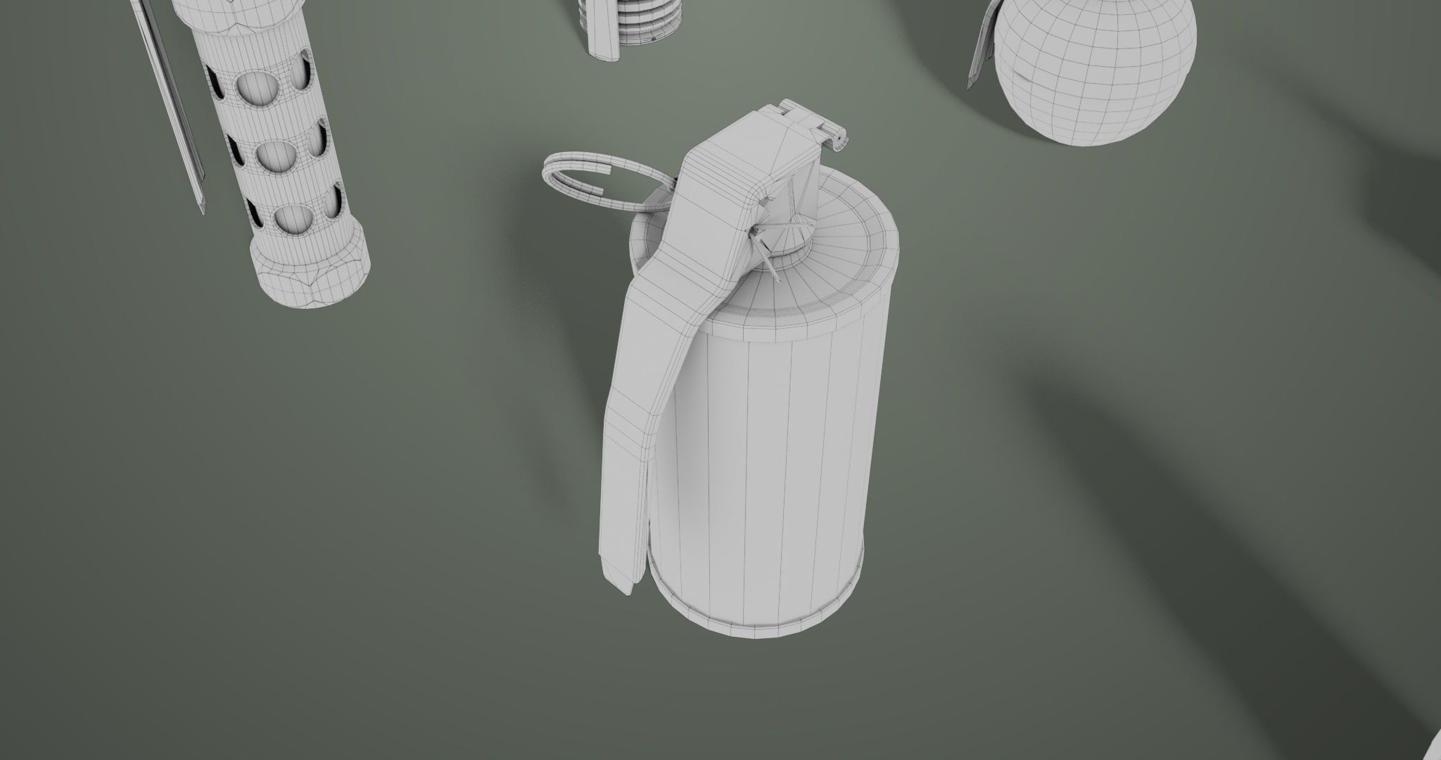 10 Grenades Single Mat All PBR Unity UE Textures Low-poly 3D model_52