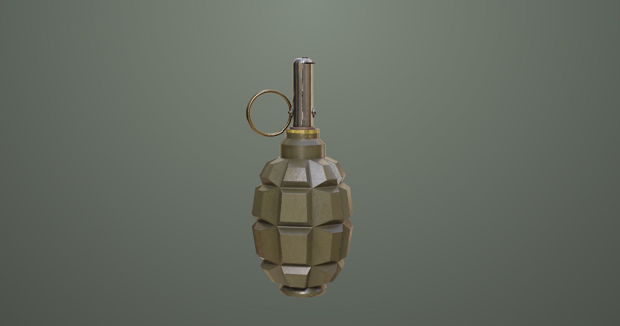 10 Grenades Single Mat All PBR Unity UE Textures Low-poly 3D model_11